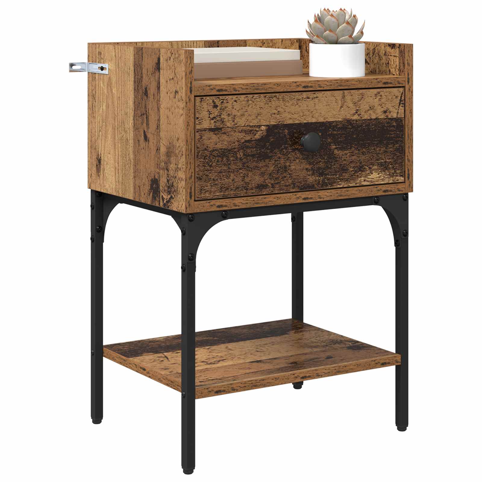 Nachttisch 2 Stk. Altholz 40 x 29 x 60 cm Holzwerkstoff