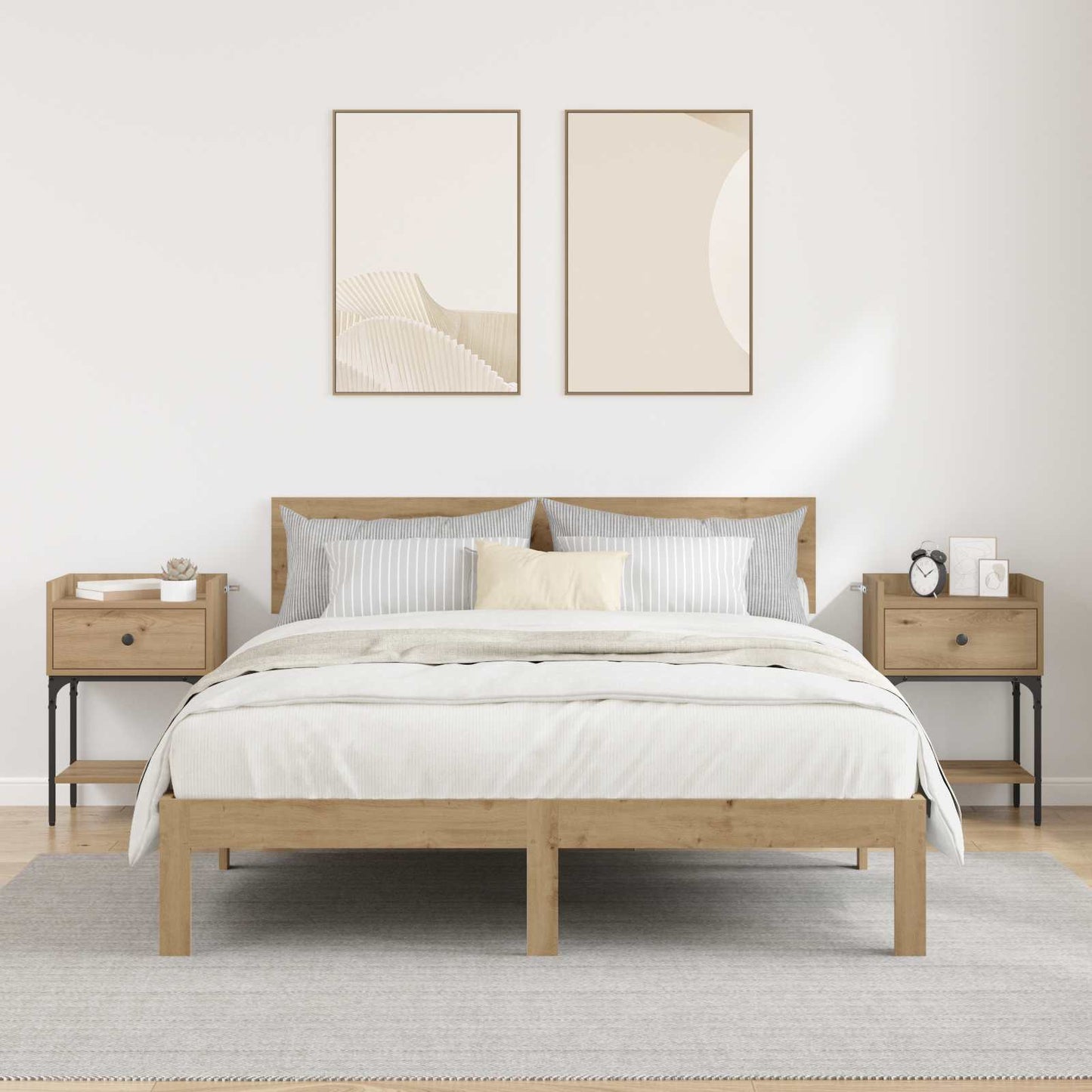 Nachttisch 2 Stk. Artisan-Eiche 40 x 29 x 60 cm Holzwerkstoff