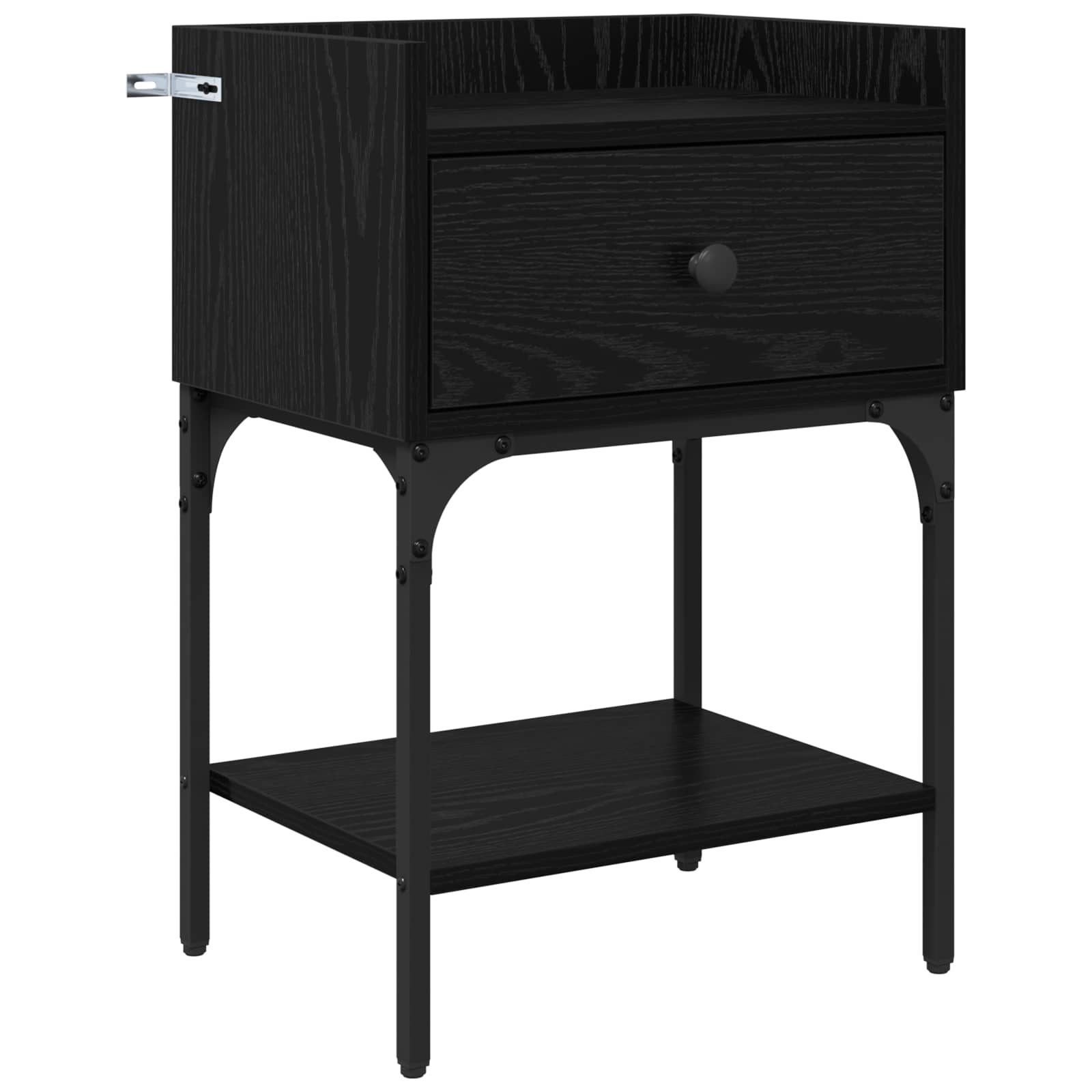 Nachttisch 2 Stk. Schwarz Eichen-Optik 40 x 29 x 60 cm