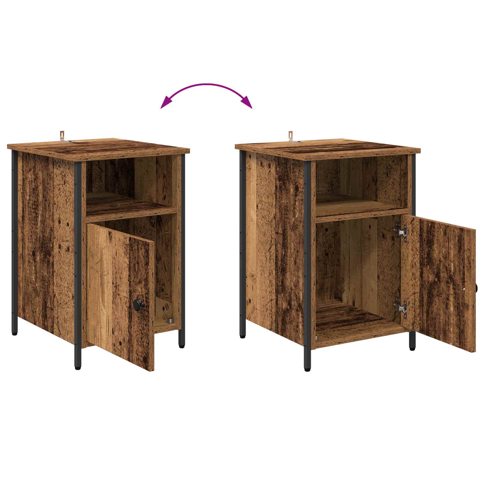Nachttisch Altholz 40 x 42 x 60 cm Holzwerkstoff