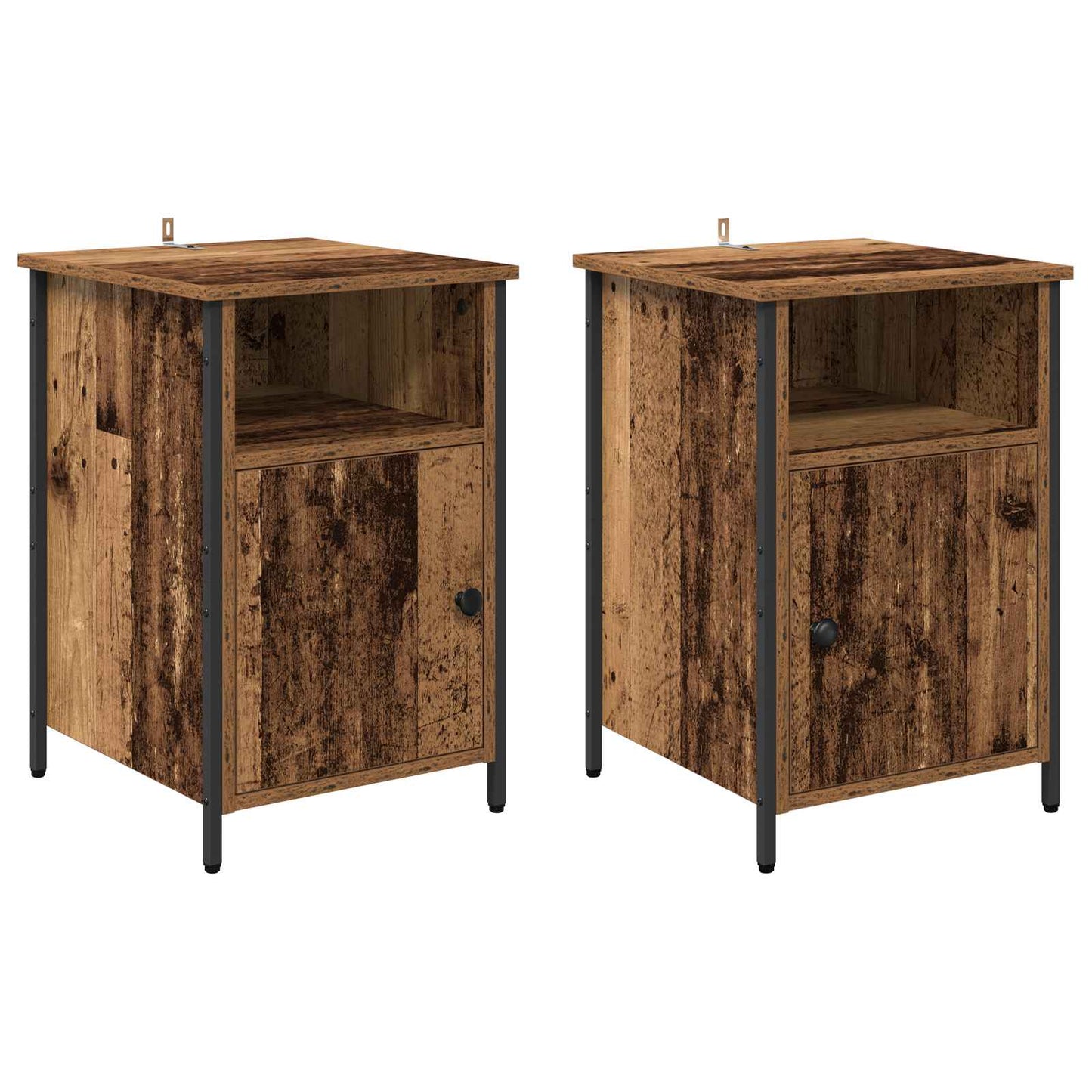 Nachttisch 2 Stk. Altholz 40 x 42 x 60 cm Holzwerkstoff