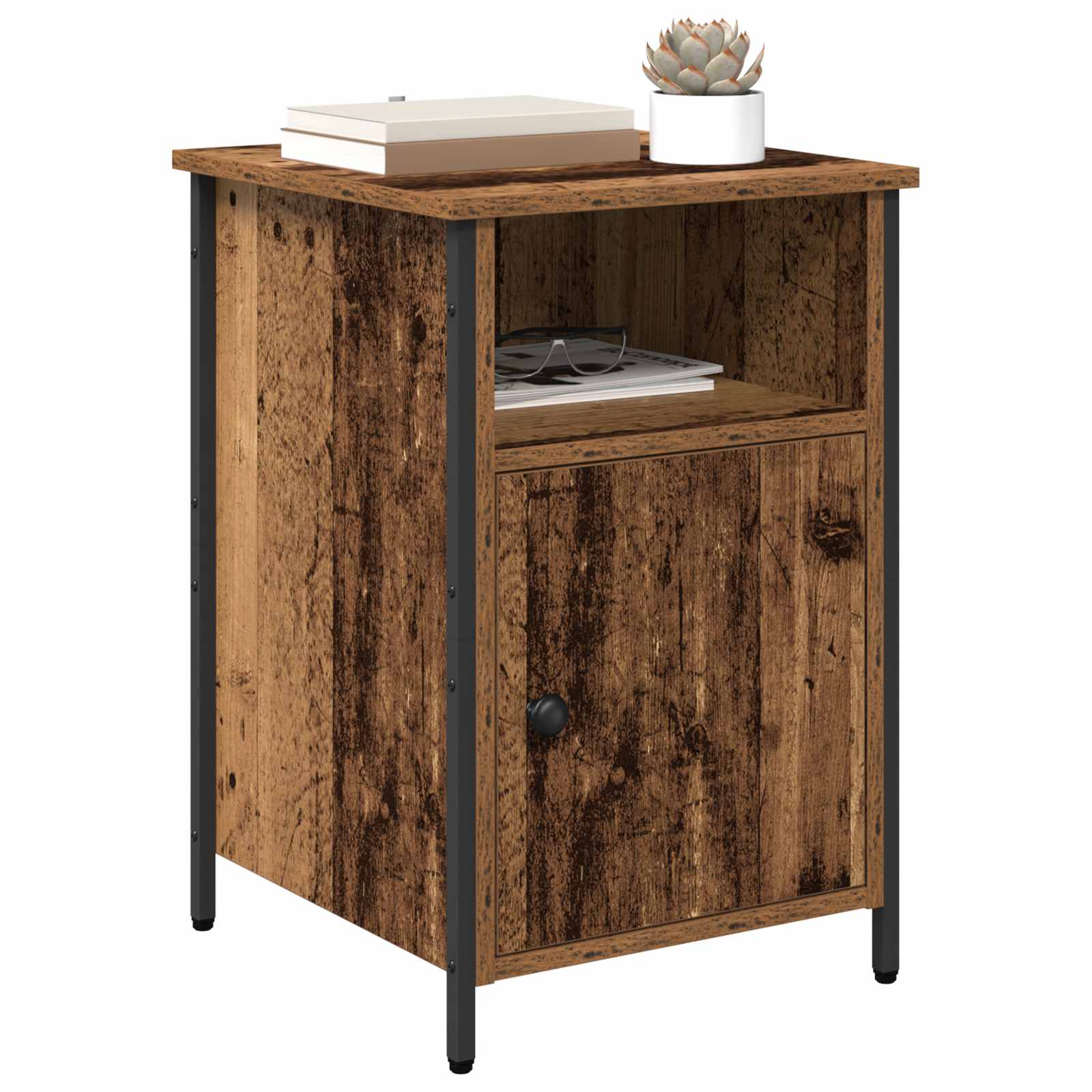 Nachttisch 2 Stk. Altholz 40 x 42 x 60 cm Holzwerkstoff
