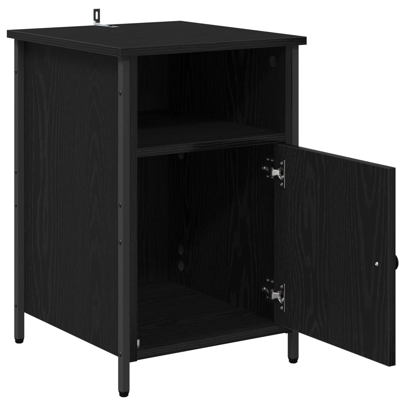 Nachttisch Schwarz Eichen-Optik 40 x 42 x 60 cm Holzwerkstoff