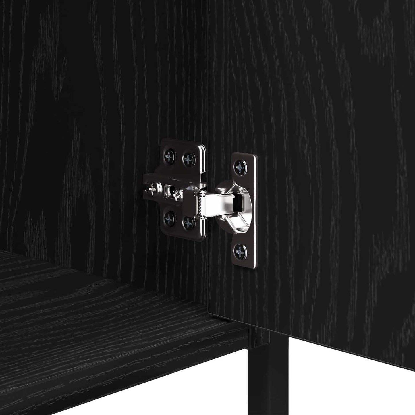 Nachttisch 2 Stk. Schwarz Eichen-Optik 40 x 42 x 60 cm