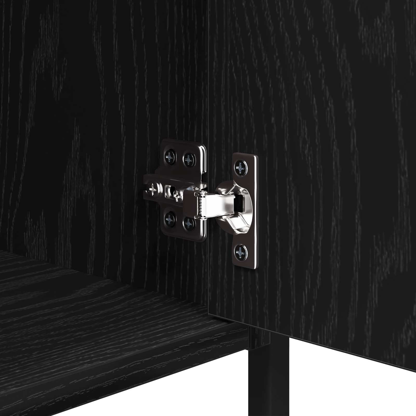 Nachttisch 2 Stk. Schwarz Eichen-Optik 40 x 42 x 60 cm
