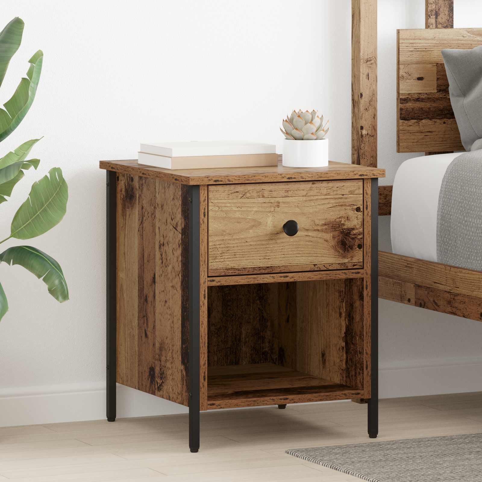 Nachttisch Altholz 40 x 42 x 50 cm Holzwerkstoff