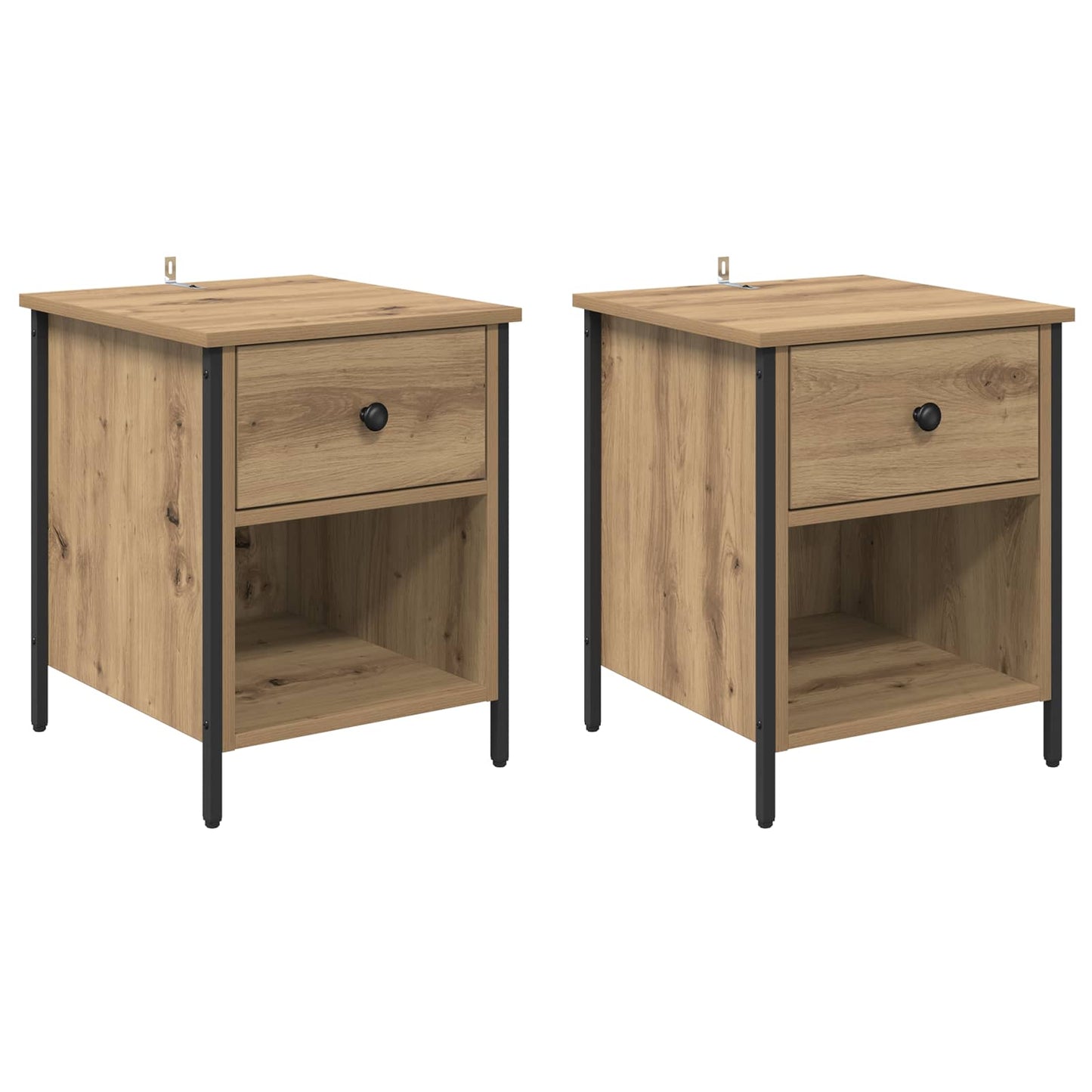 Nachttisch 2 stk. Artisan-Eiche 40 x 42 x 50 cm Holzwerkstoff