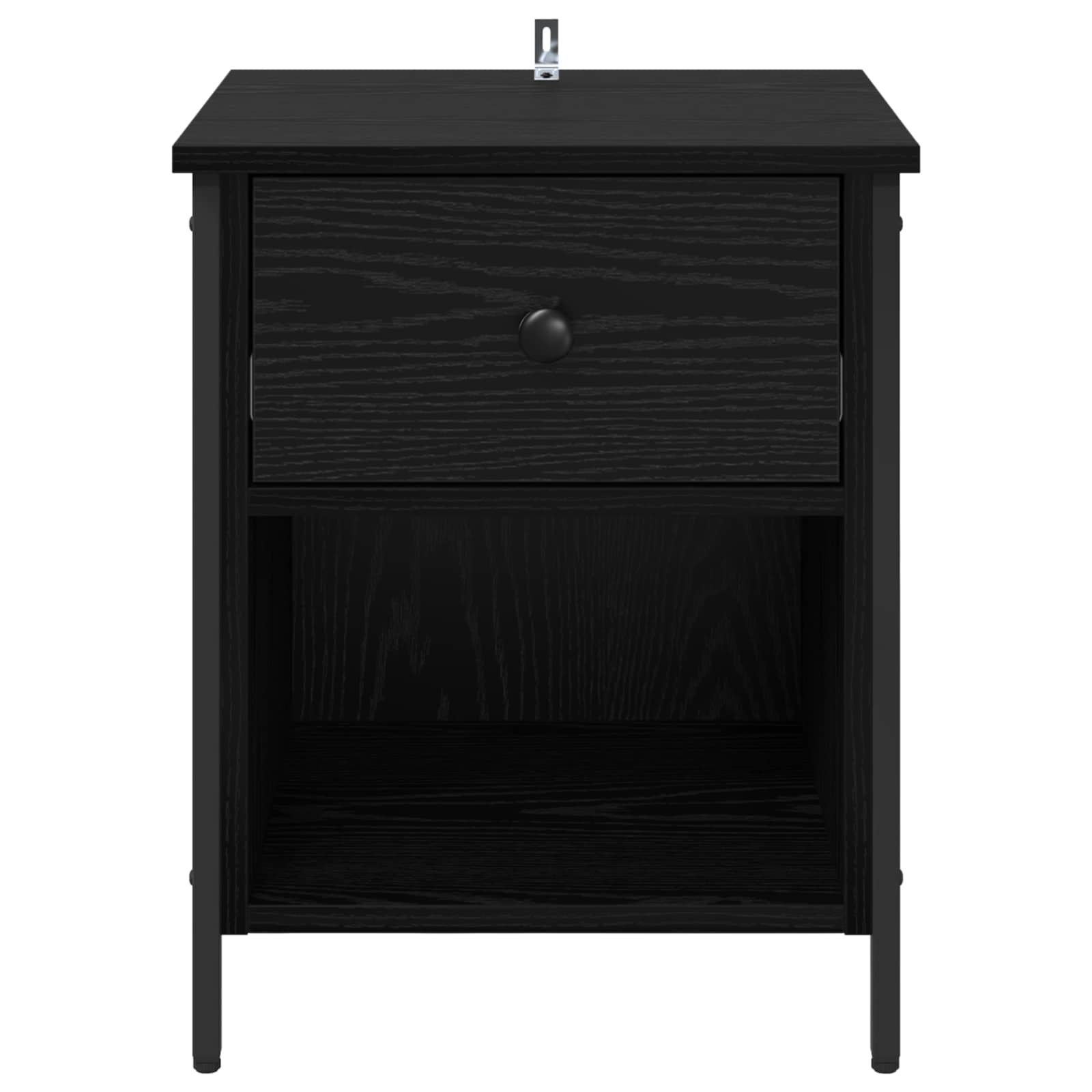 Nachttisch 2 stk. Schwarz Eichen-Optik 40 x 42 x 50 cm