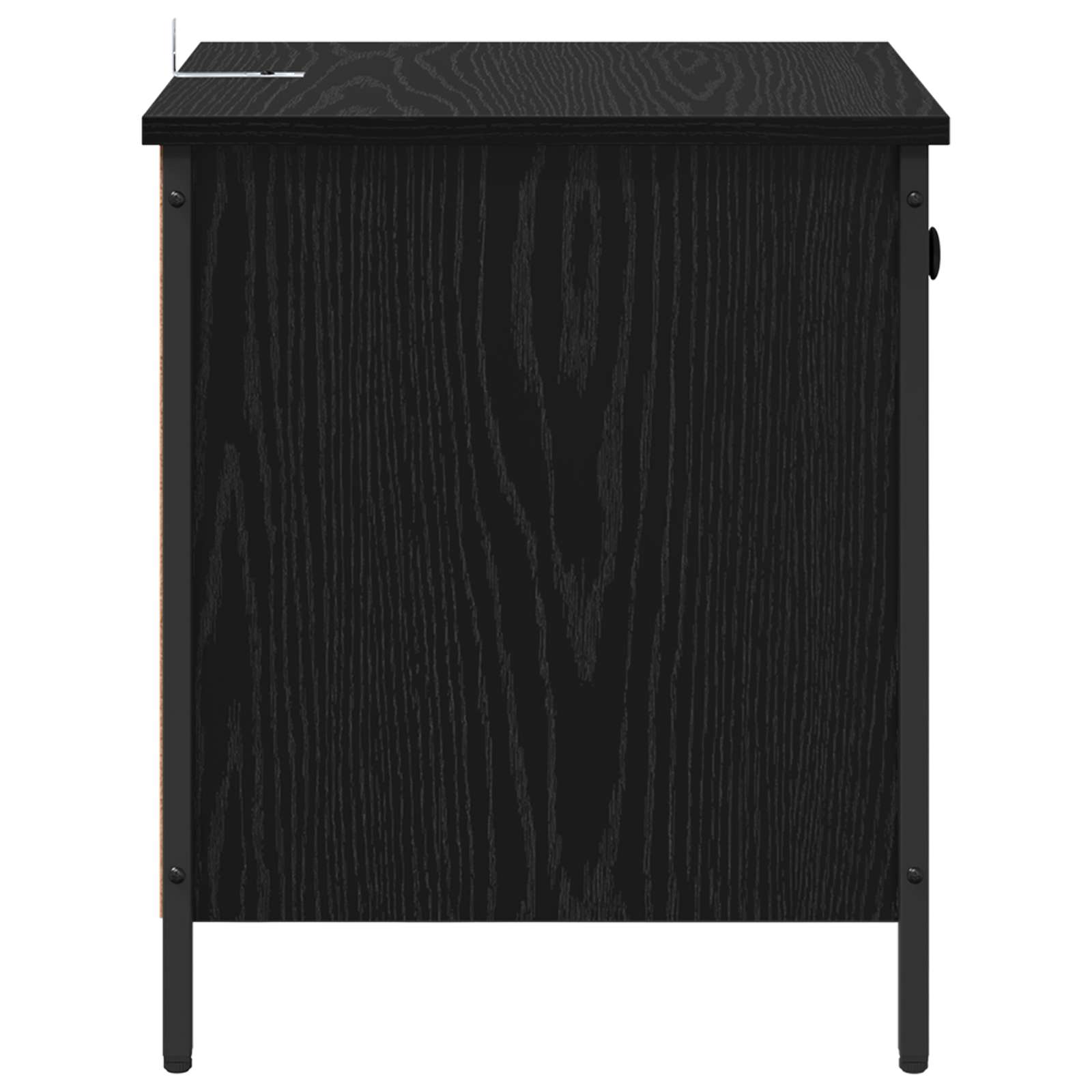 Nachttisch 2 stk. Schwarz Eichen-Optik 40 x 42 x 50 cm