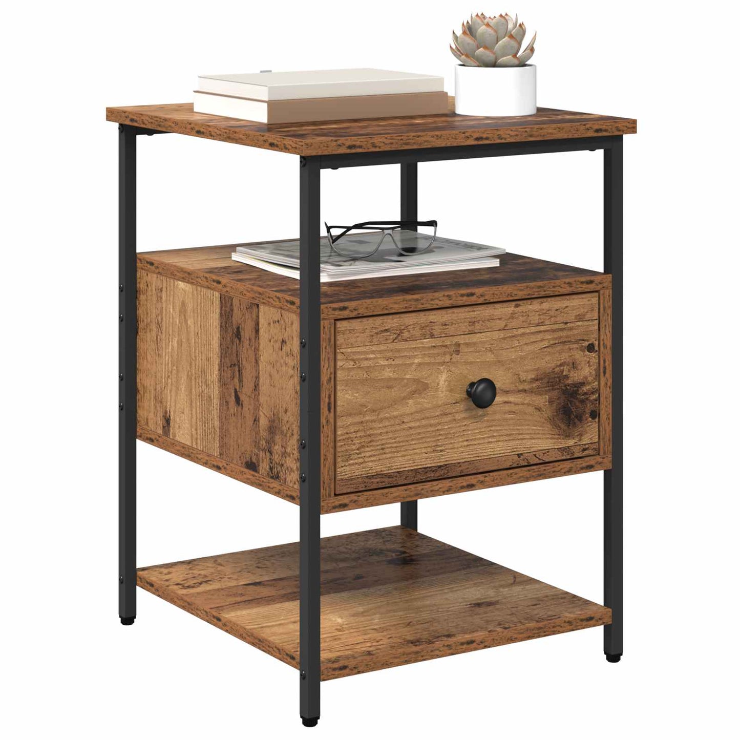 Nachttisch Altholz 40 x 42 x 56 cm Holzwerkstoff