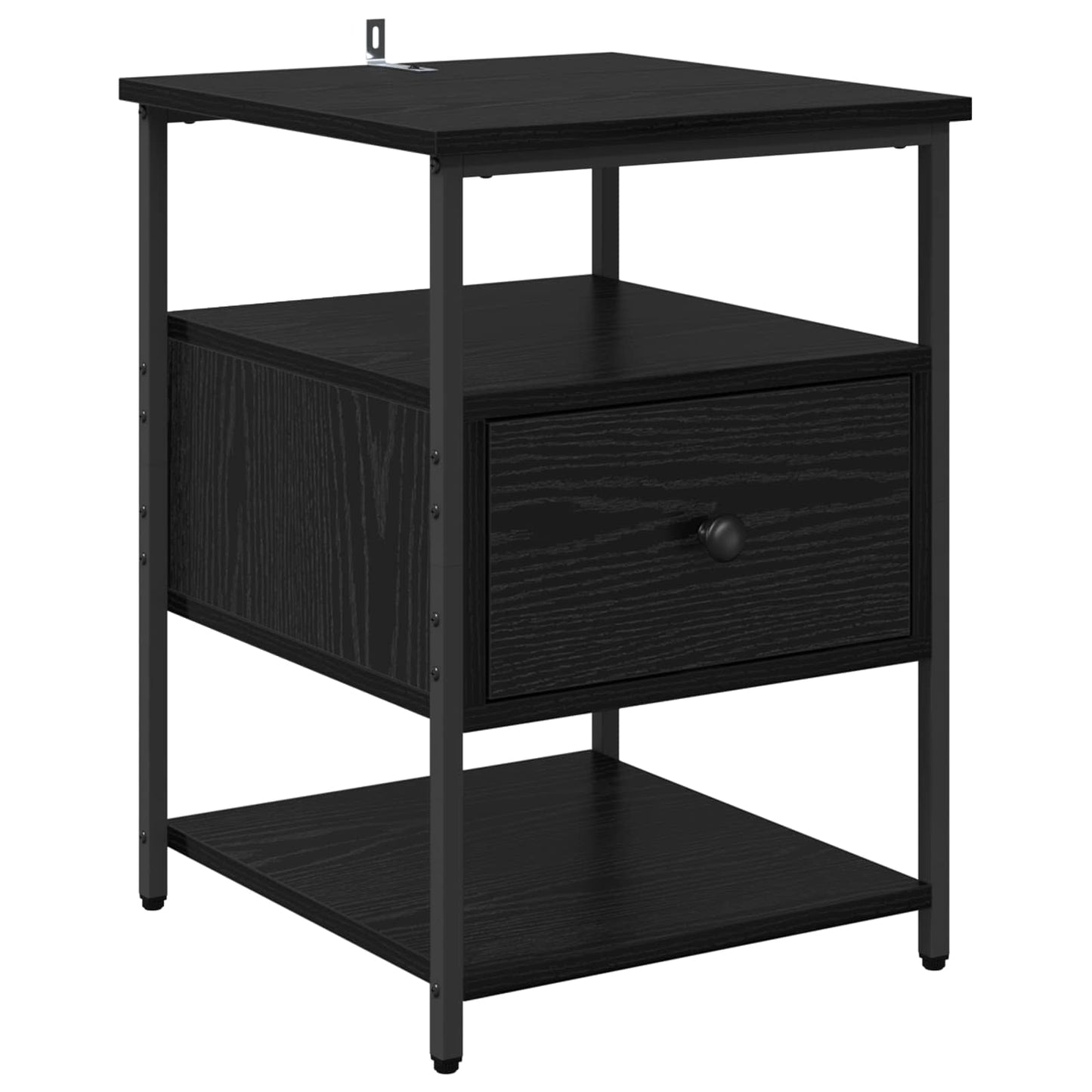 Nachttisch 2 Stk. Schwarz Eichen-Optik 40 x 42 x 56 cm