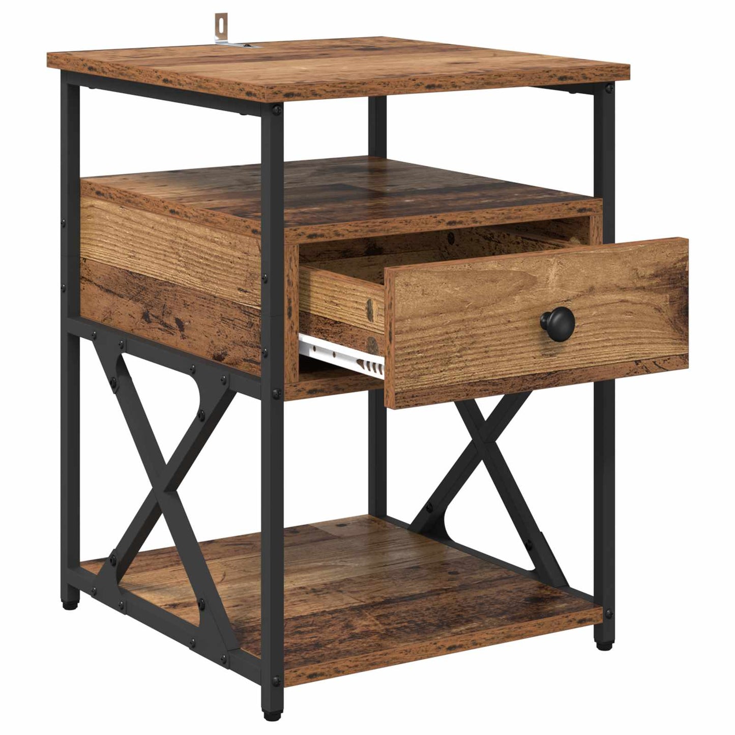 Nachttisch Altholz 40 x 42 x 55 cm Holzwerkstoff