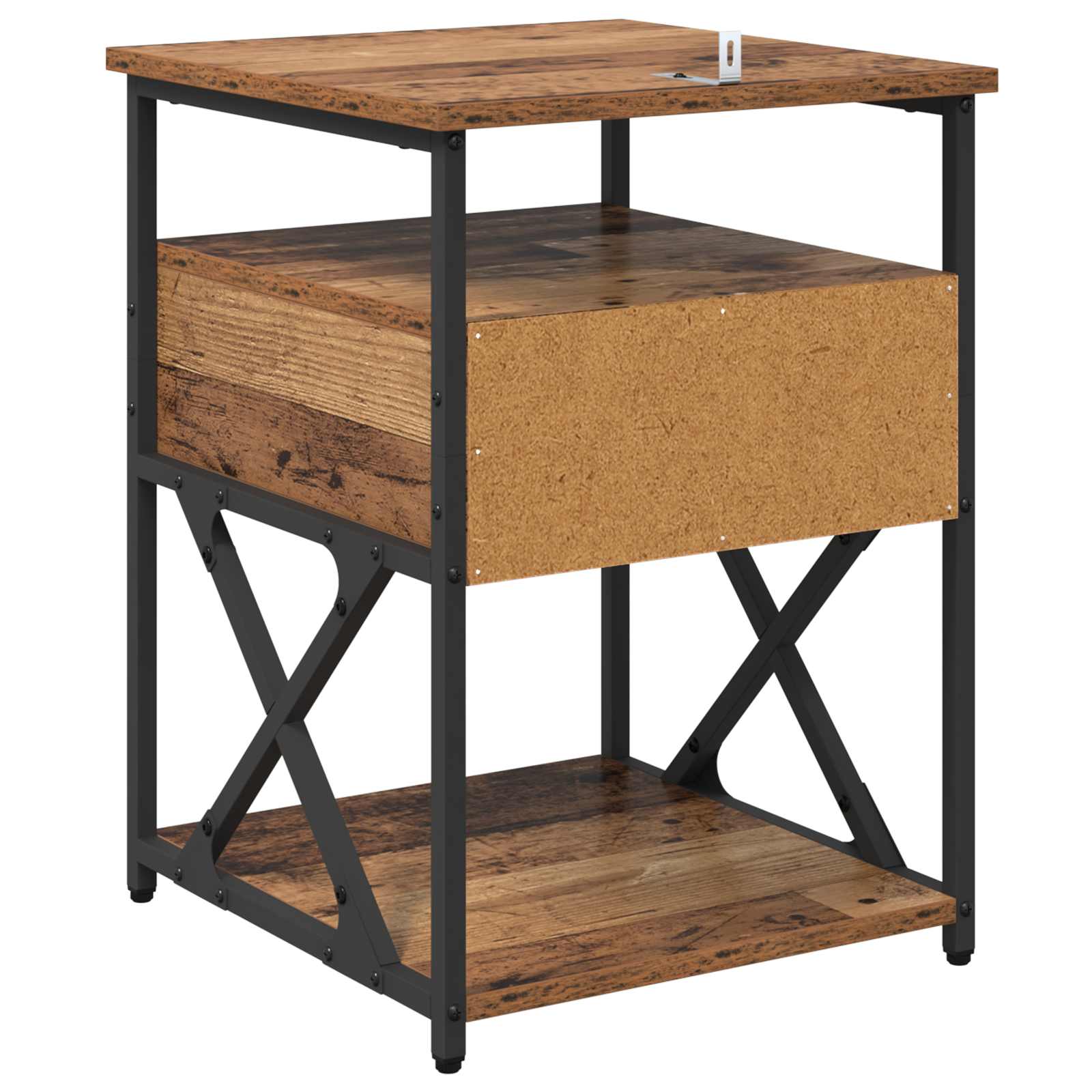 Nachttisch 2 Stk. Altholz 40 x 42 x 55 cm Holzwerkstoff