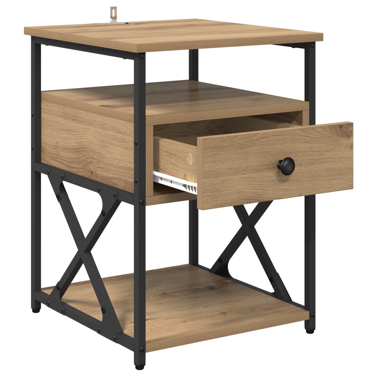 Nachttisch 2 Stk. Artisan-Eiche 40 x 42 x 55 cm Holzwerkstoff