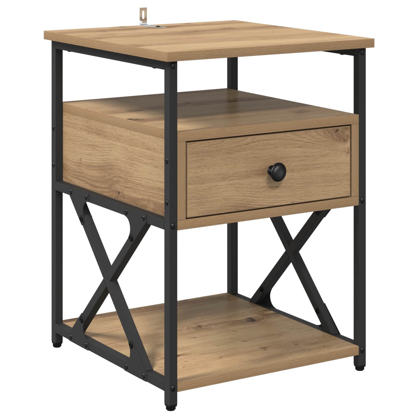 Nachttisch 2 Stk. Artisan-Eiche 40 x 42 x 55 cm Holzwerkstoff