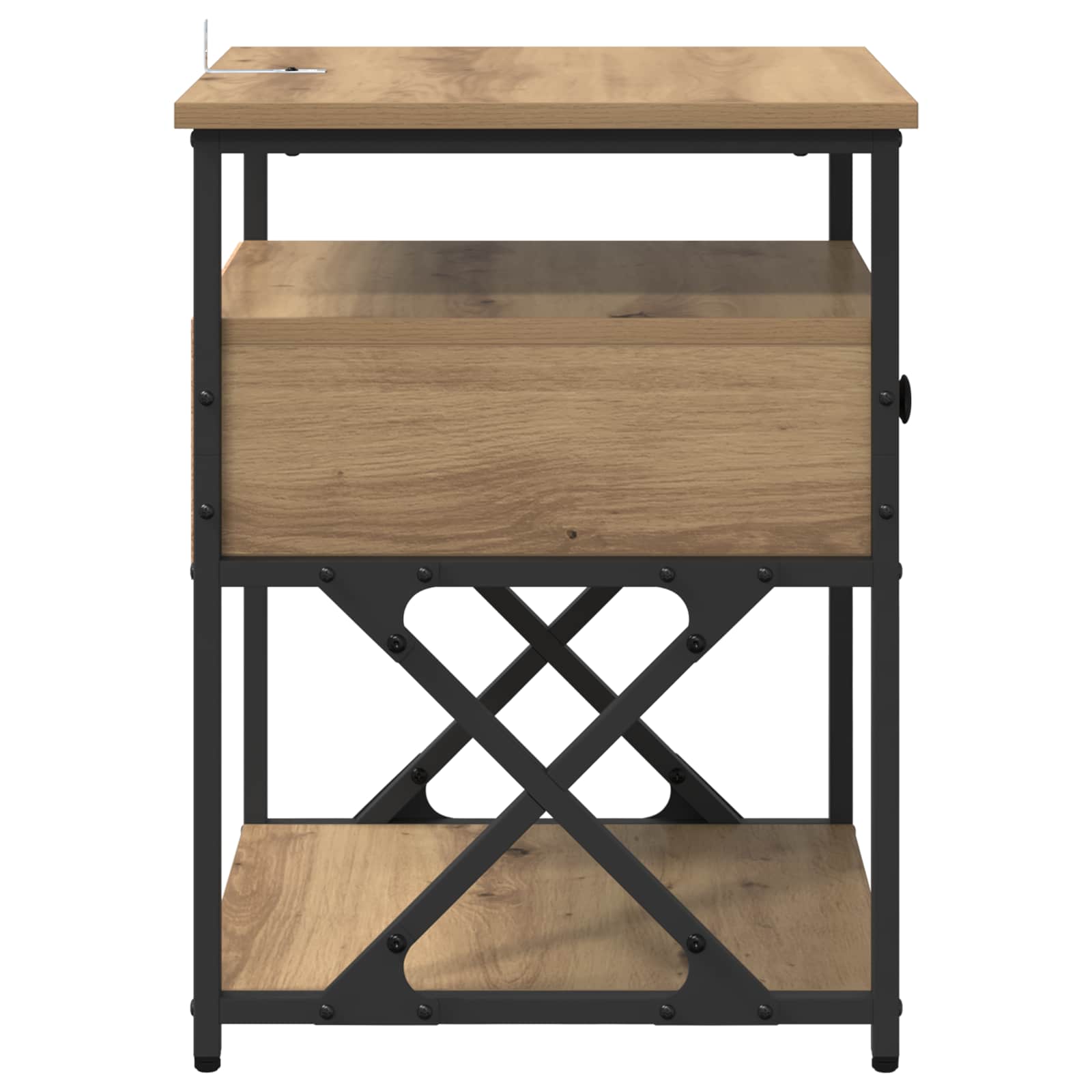 Nachttisch 2 Stk. Artisan-Eiche 40 x 42 x 55 cm Holzwerkstoff