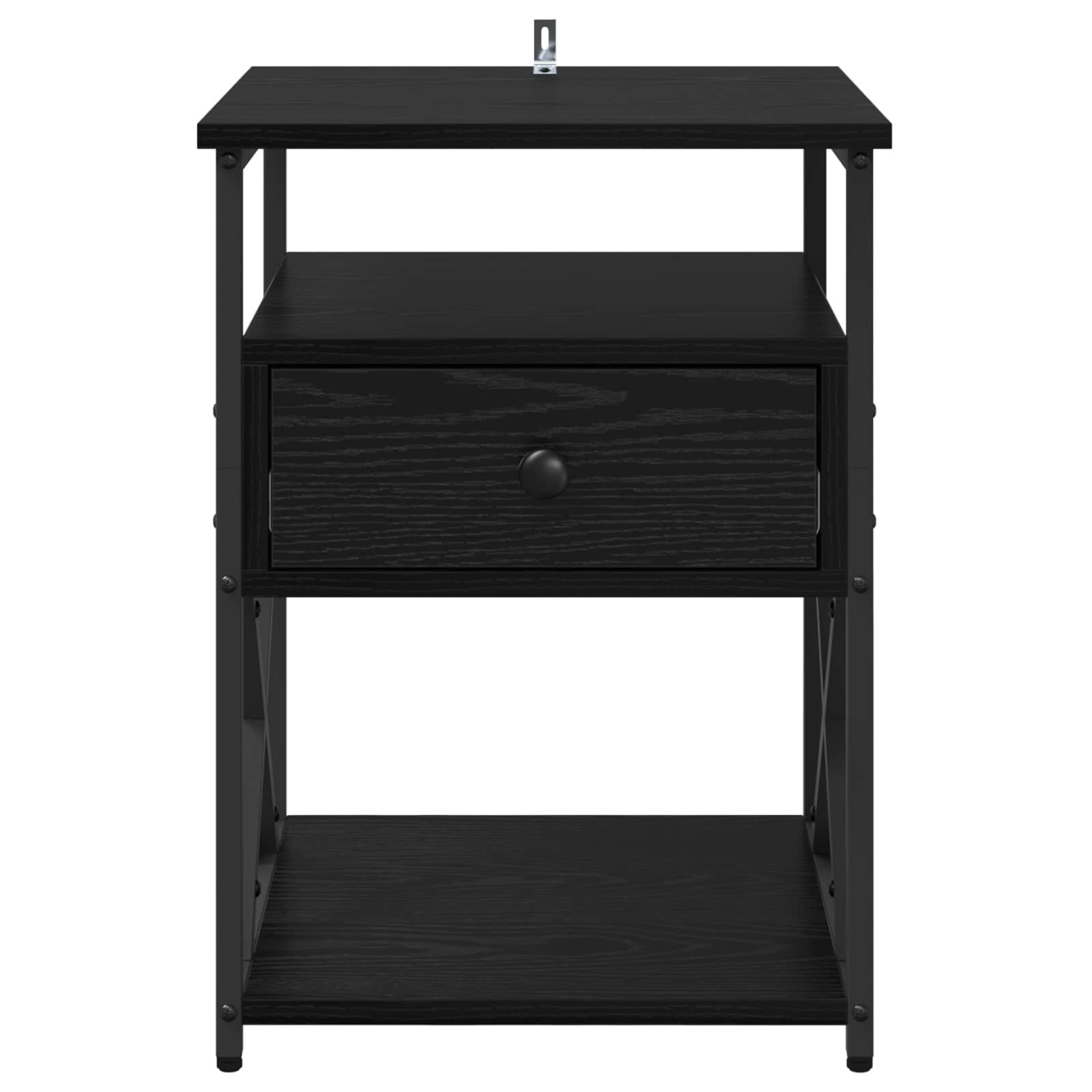 Nachttisch 2 Stk. Schwarz Eichen-Optik 40 x 42 x 55 cm