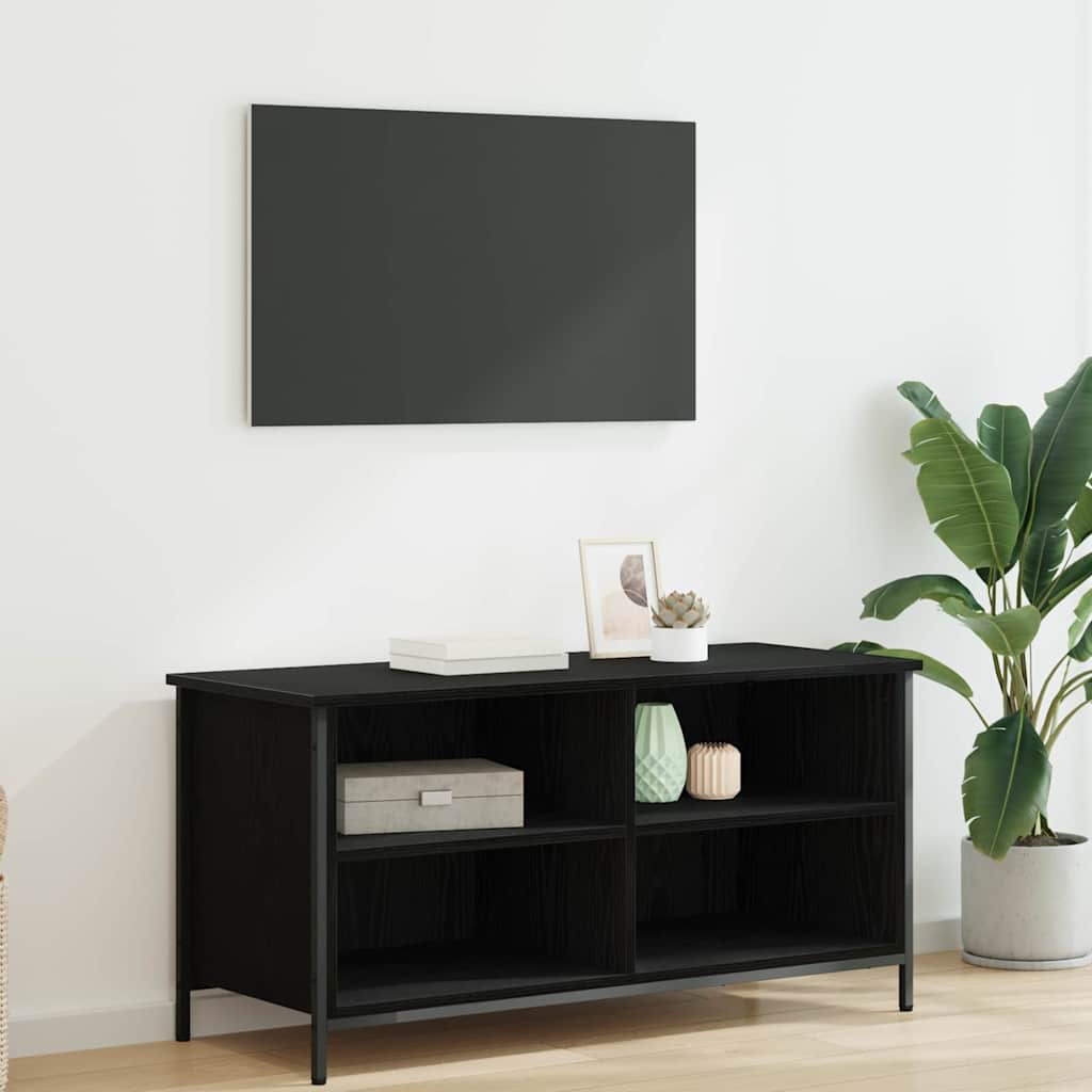 TV-Schränk 100 x 40 x 50 cm Schwarz Eichen-Optik Holzwerkstoff