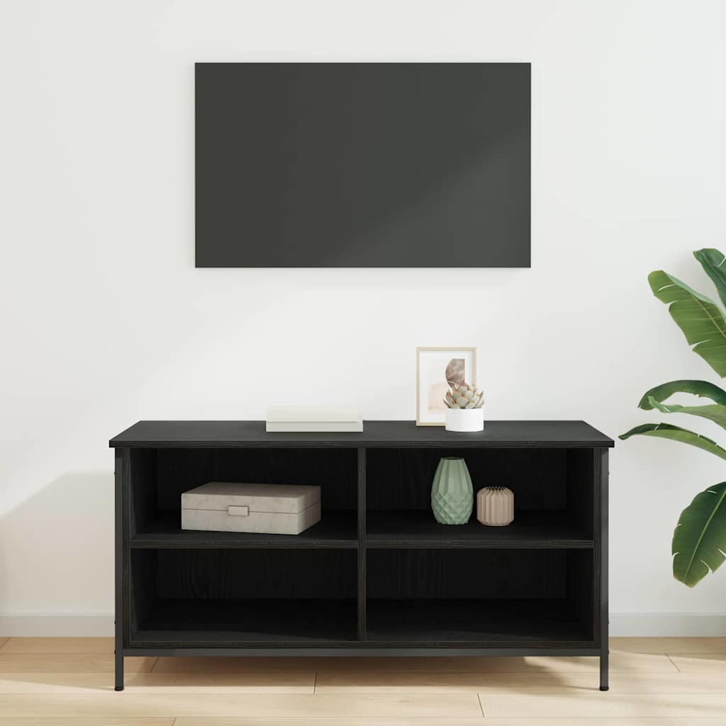 TV-Schränk 100 x 40 x 50 cm Schwarz Eichen-Optik Holzwerkstoff