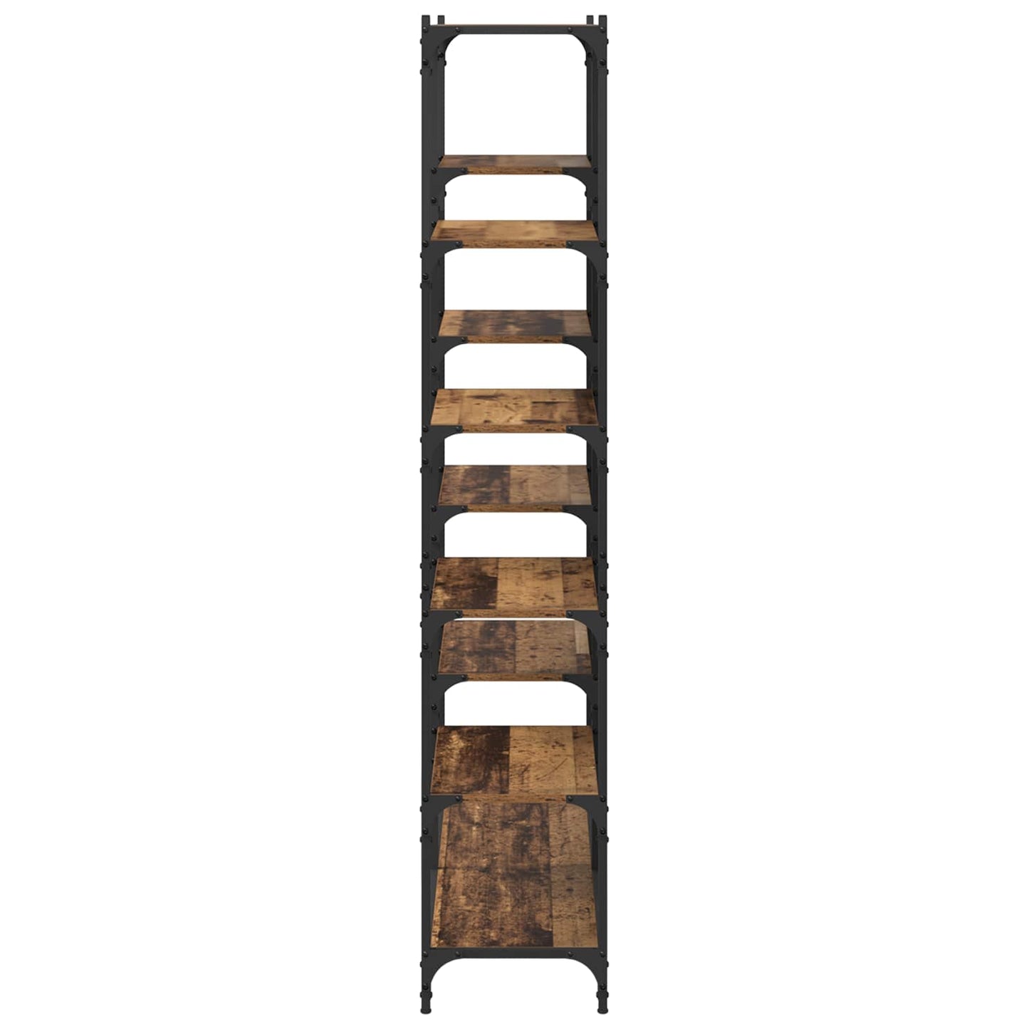 Regal 9 Ebenen 100 x 32 x 170 cm Holzwerkstoff Altholz