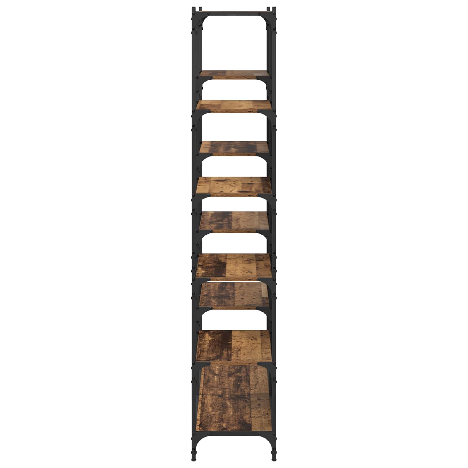 Regal 9 Ebenen 100 x 32 x 170 cm Holzwerkstoff Altholz