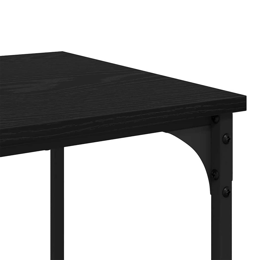 Couchtisch Schwarz Eichen-Optik 40 x 40 x 55 cm Holzwerkstoff