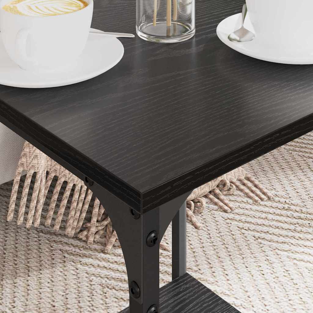 Couchtisch Schwarz Eichen-Optik 40 x 40 x 55 cm Holzwerkstoff