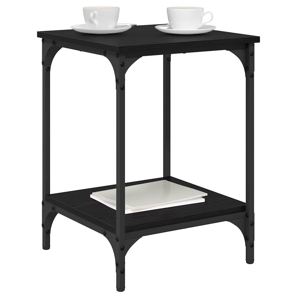 Couchtisch Schwarz Eichen-Optik 40 x 40 x 55 cm Holzwerkstoff