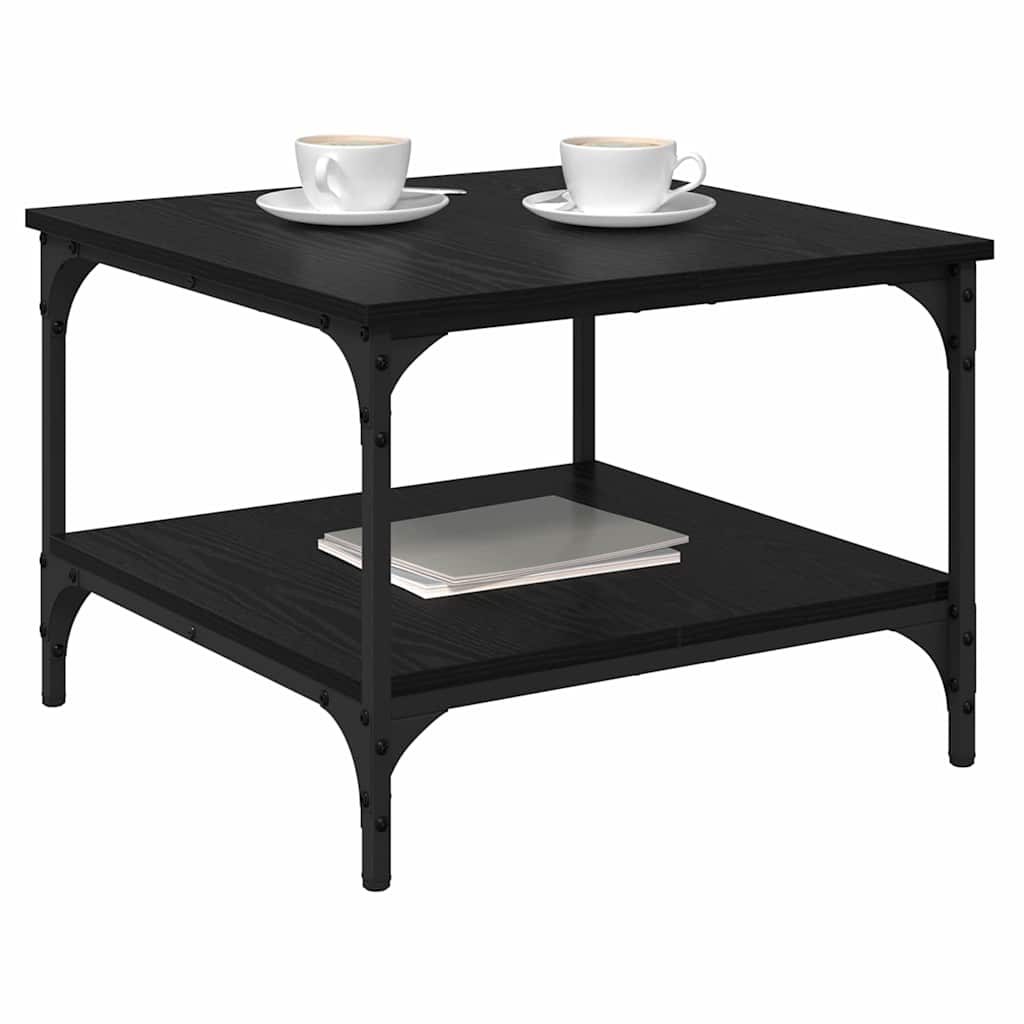Couchtisch Schwarz Eichen-Optik 55 x 55 x 40 cm Holzwerkstoff