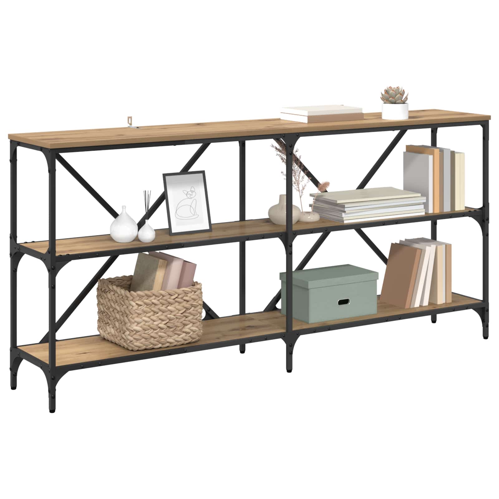 Konsolentisch Artisan-Eiche 160 x 30 x 75 cm Holzwerkstoff