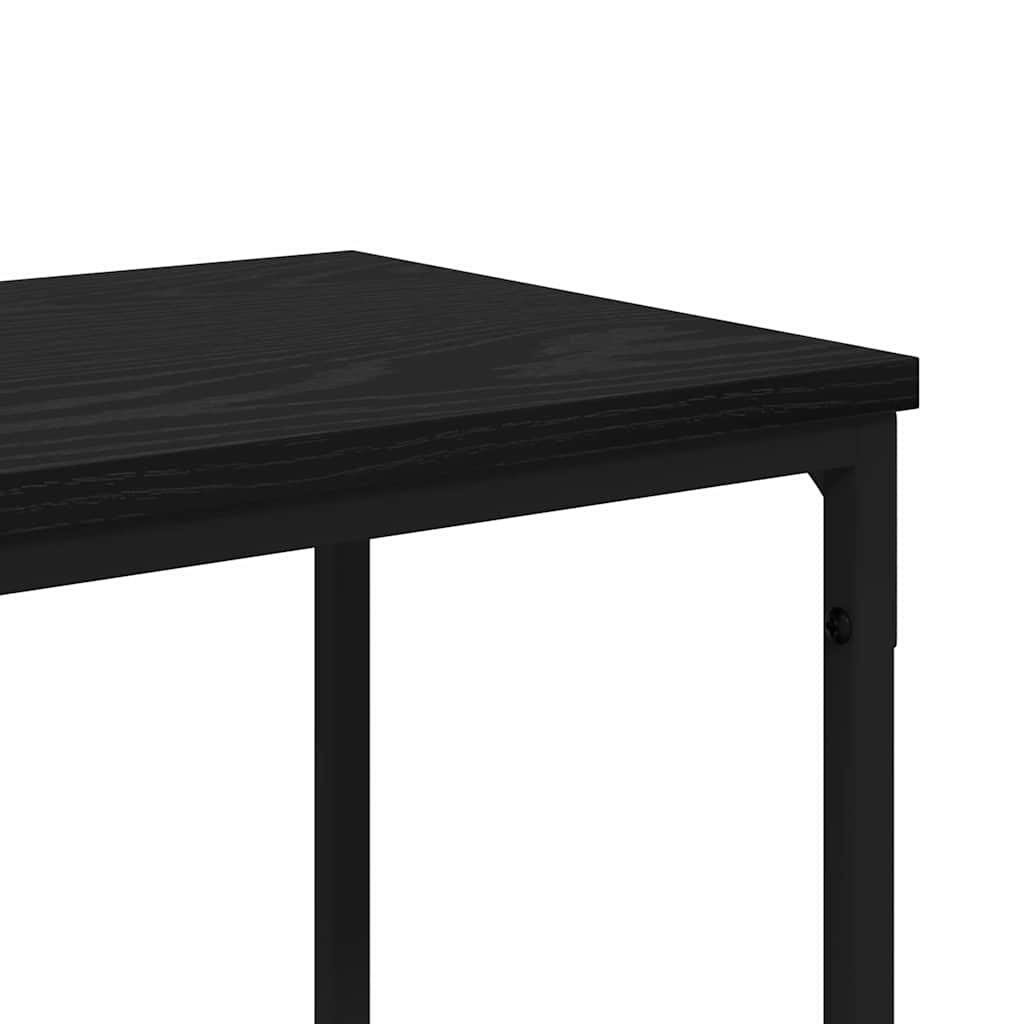 Konsolentisch Schwarz Eichen-Optik 180 x 30 x 75 cm