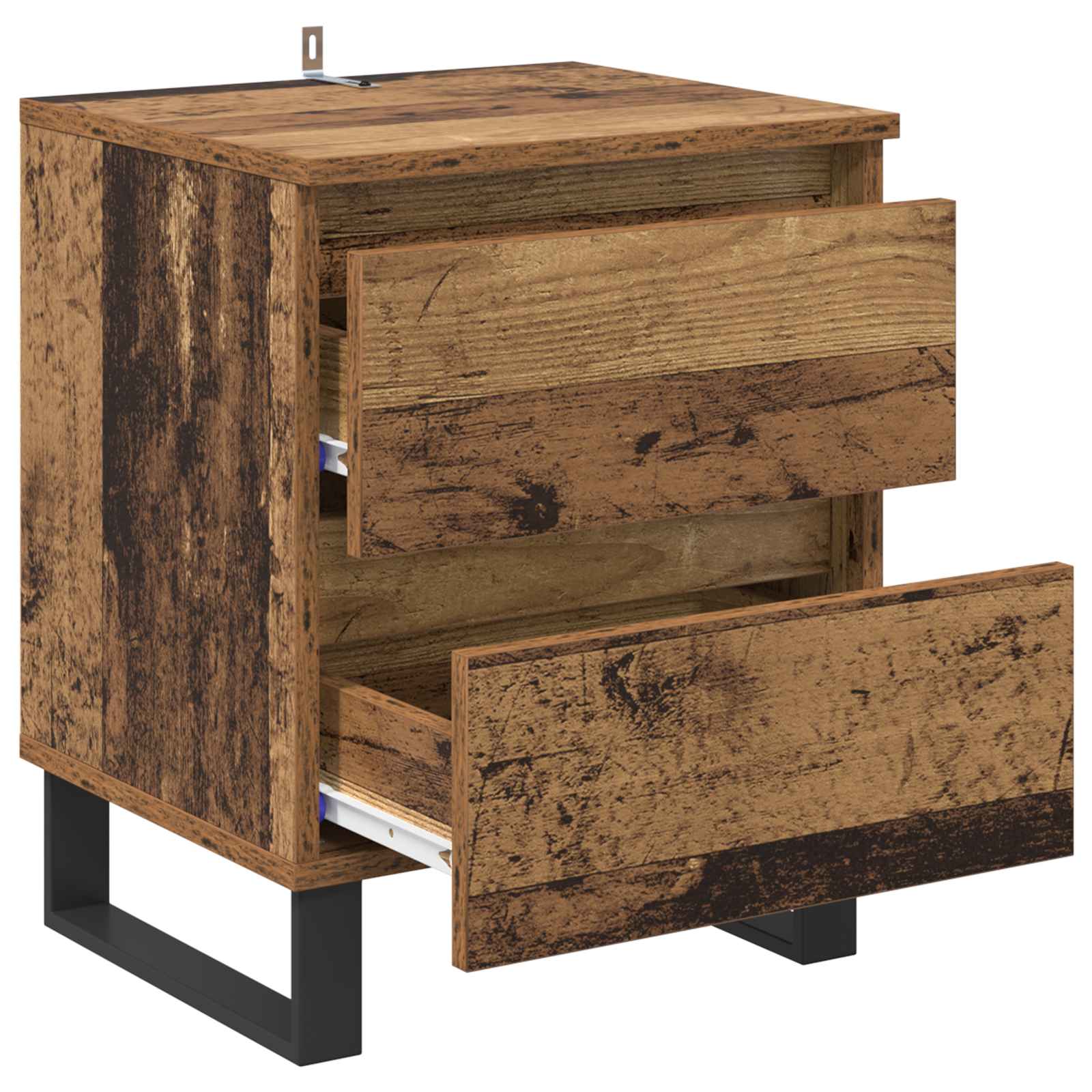 Nachttisch 2 stk. Altholz 40 x 35 x 50 cm Holzwerkstoff