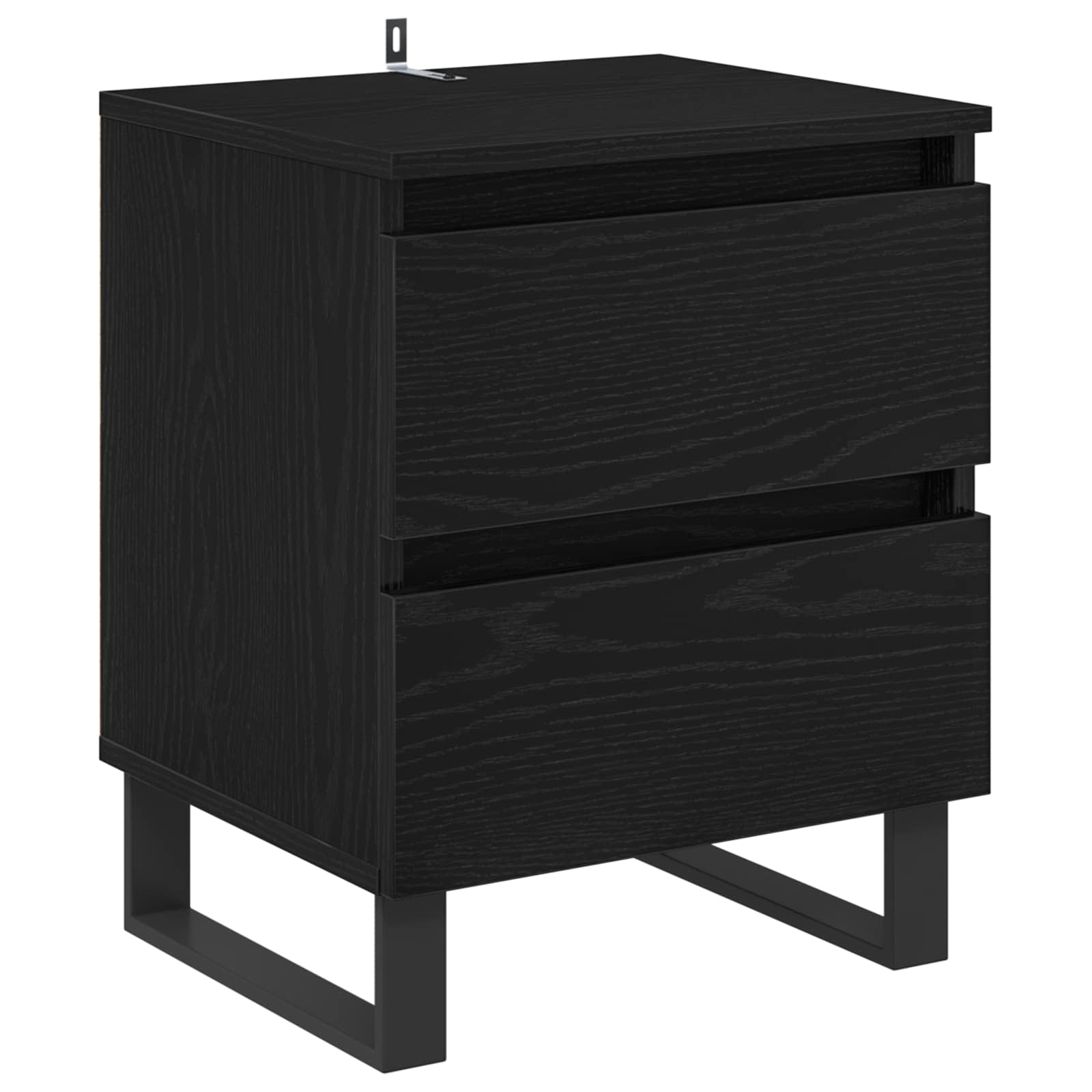 Nachttisch Schwarz Eichen-Optik 40 x 35 x 50 cm Holzwerkstoff