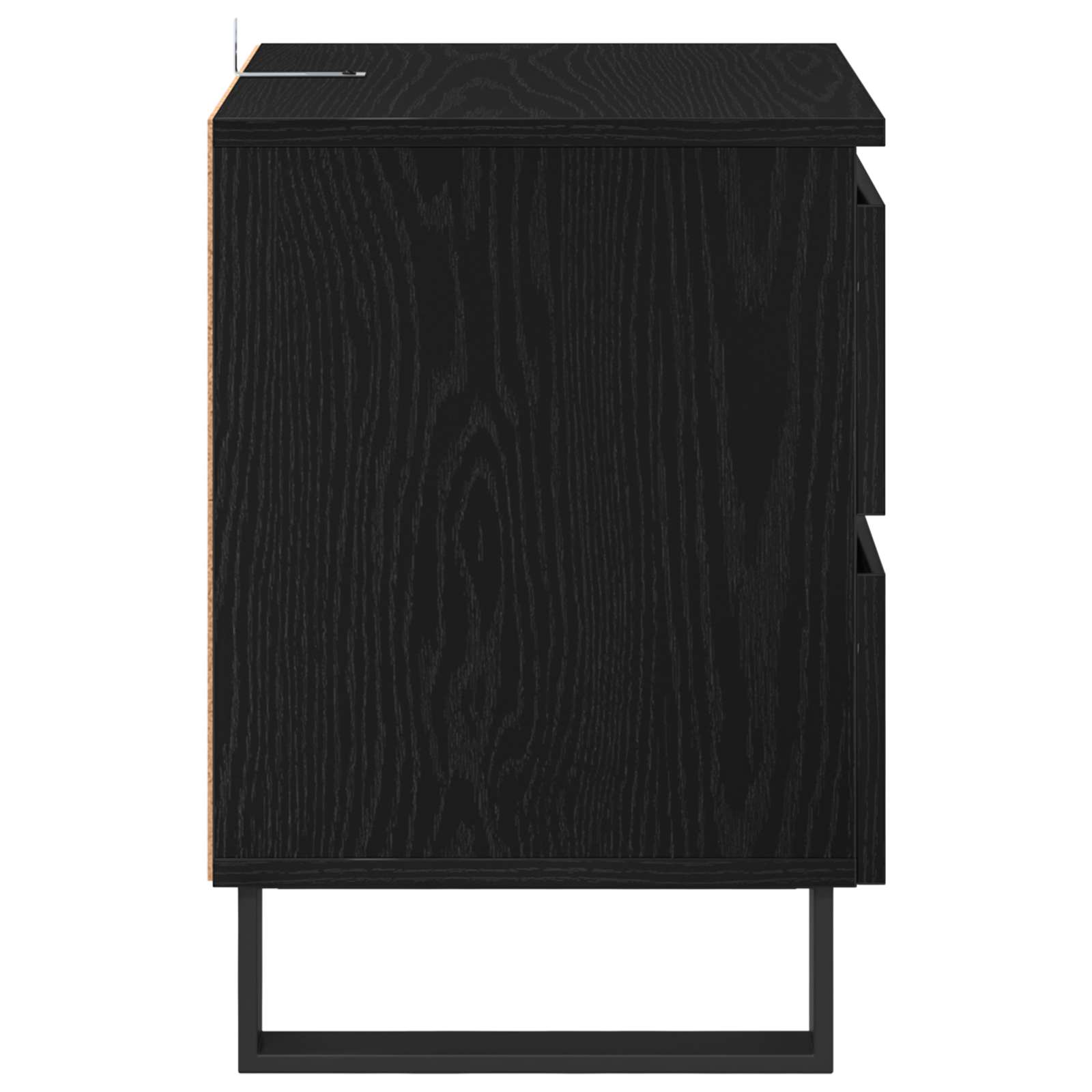 Nachttisch Schwarz Eichen-Optik 40 x 35 x 50 cm Holzwerkstoff