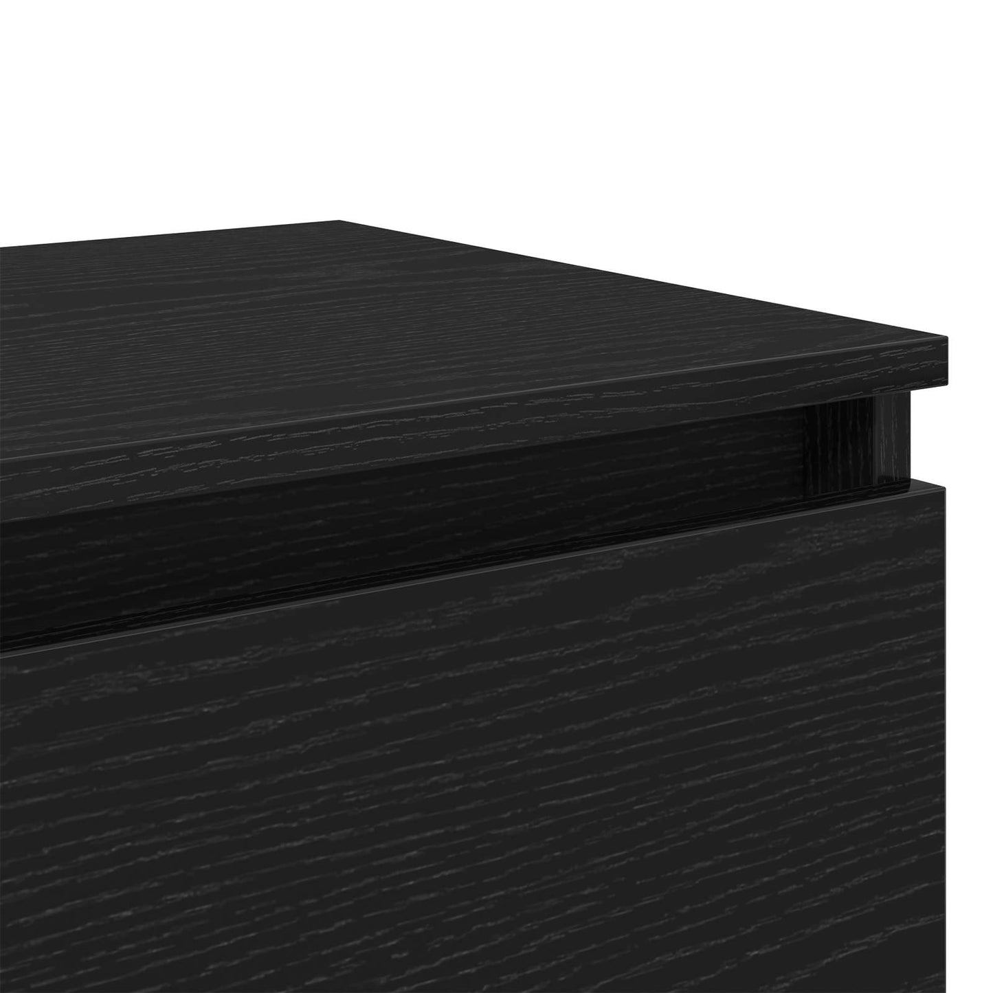 Nachttisch 2 stk. Schwarz Eichen-Optik 40 x 35 x 50 cm