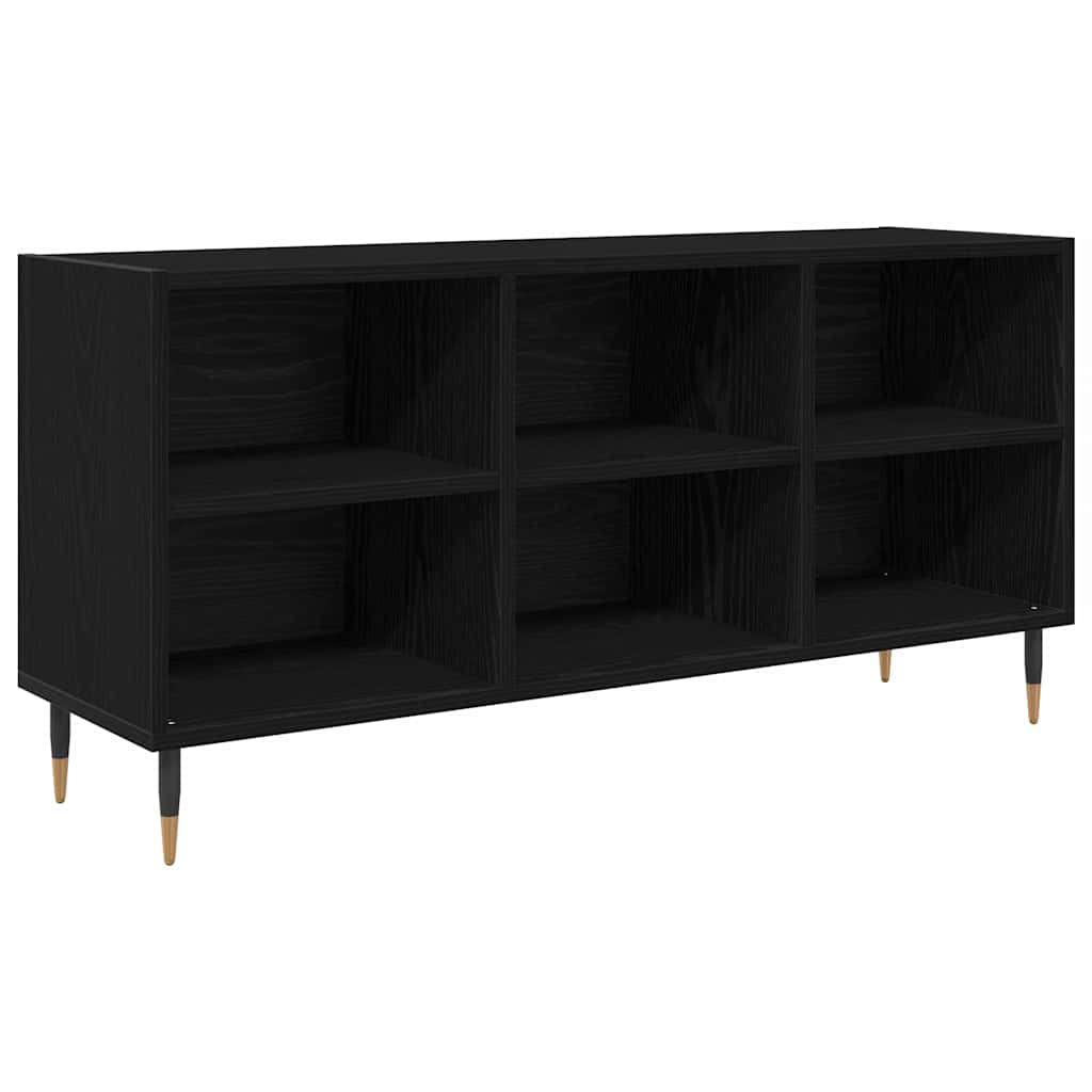 TV-Schränk 103,5 x 30 x 50 cm Schwarz Eichen-Optik