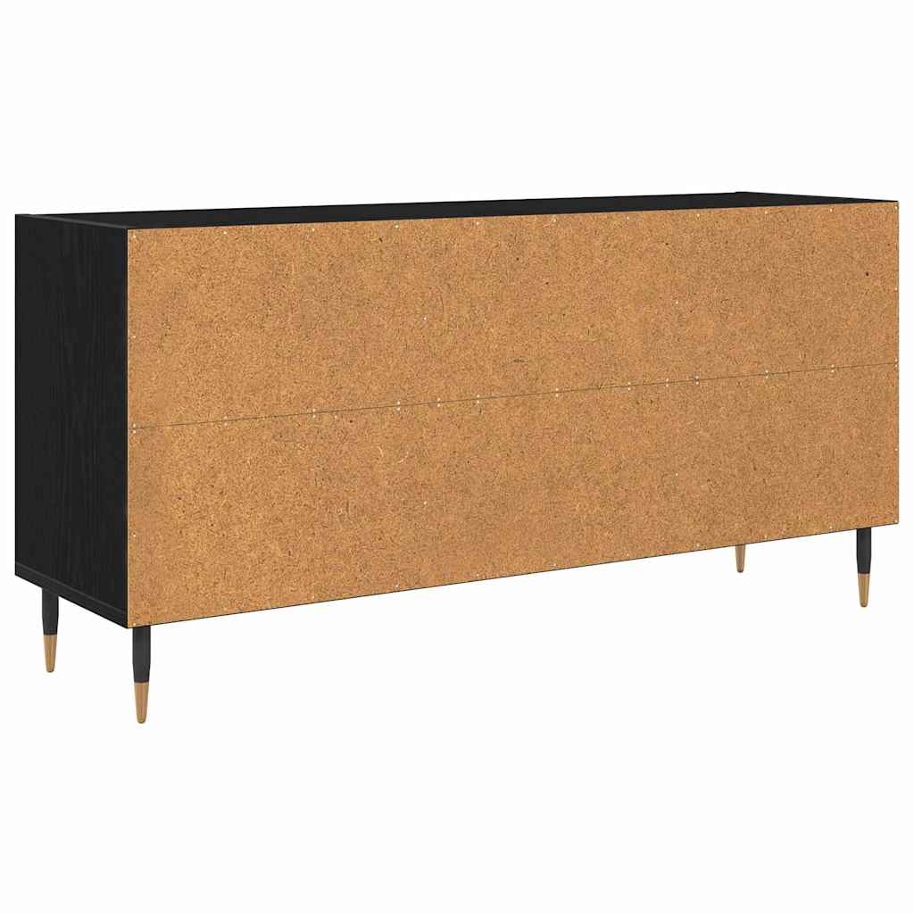 TV-Schränk 103,5 x 30 x 50 cm Schwarz Eichen-Optik