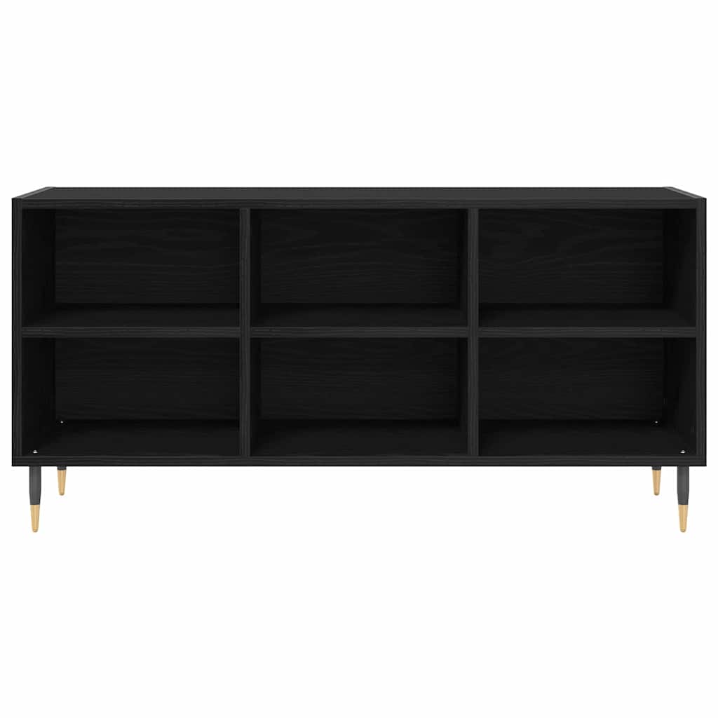 TV-Schränk 103,5 x 30 x 50 cm Schwarz Eichen-Optik