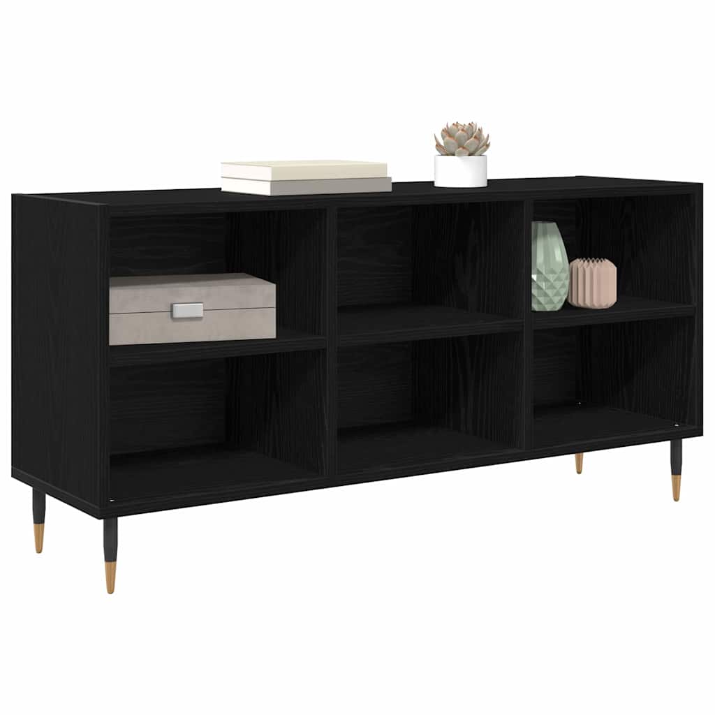 TV-Schränk 103,5 x 30 x 50 cm Schwarz Eichen-Optik
