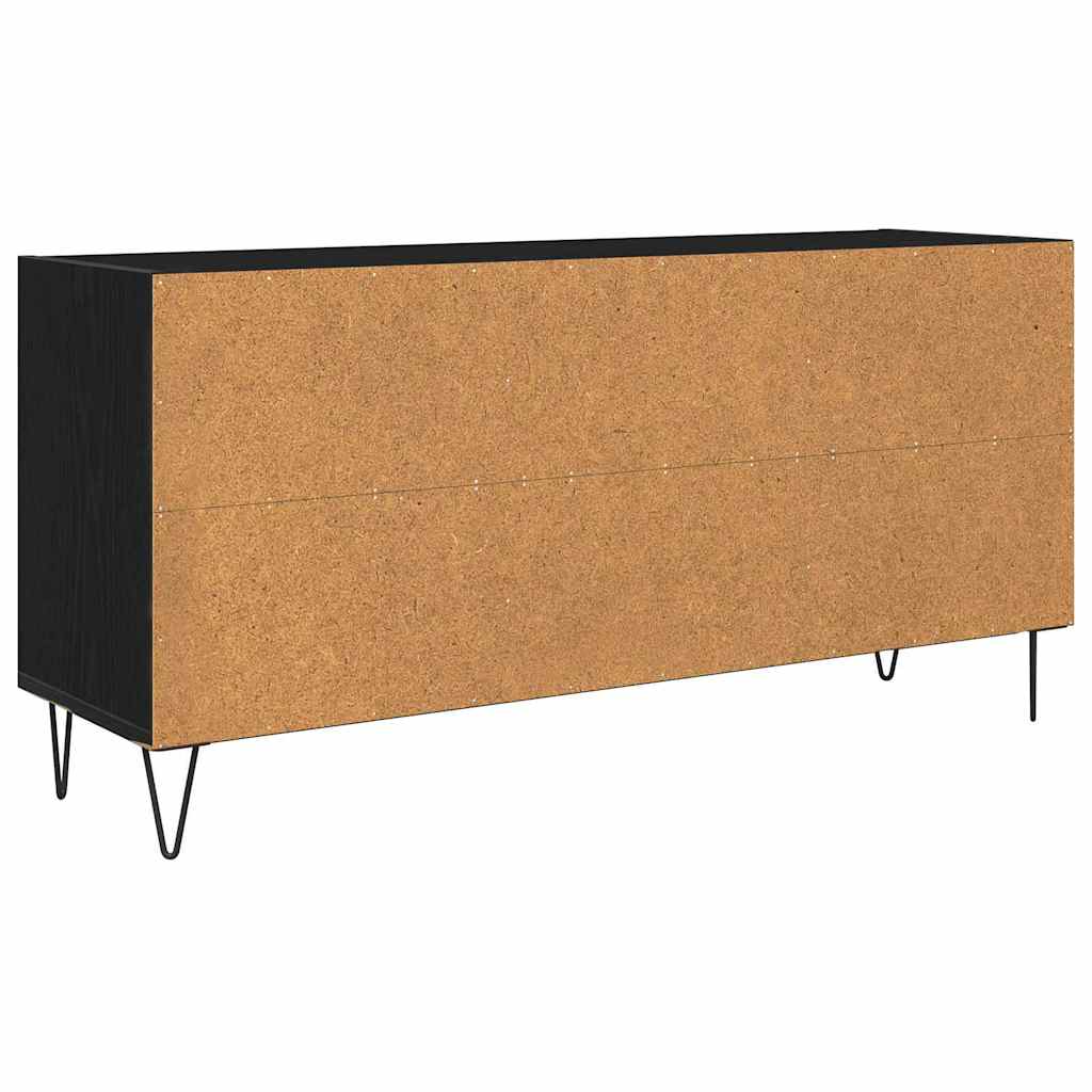 TV-Schränk 103,5 x 30 x 50 cm Schwarz Eichen-Optik