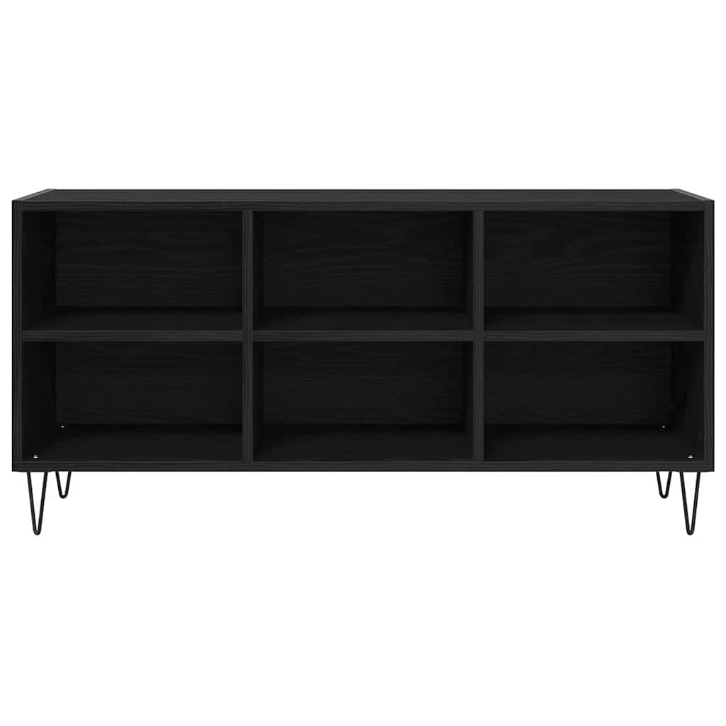 TV-Schränk 103,5 x 30 x 50 cm Schwarz Eichen-Optik