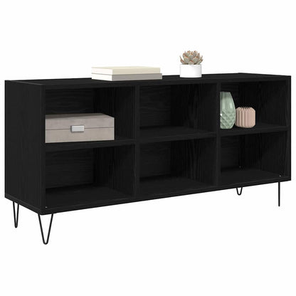 TV-Schränk 103,5 x 30 x 50 cm Schwarz Eichen-Optik