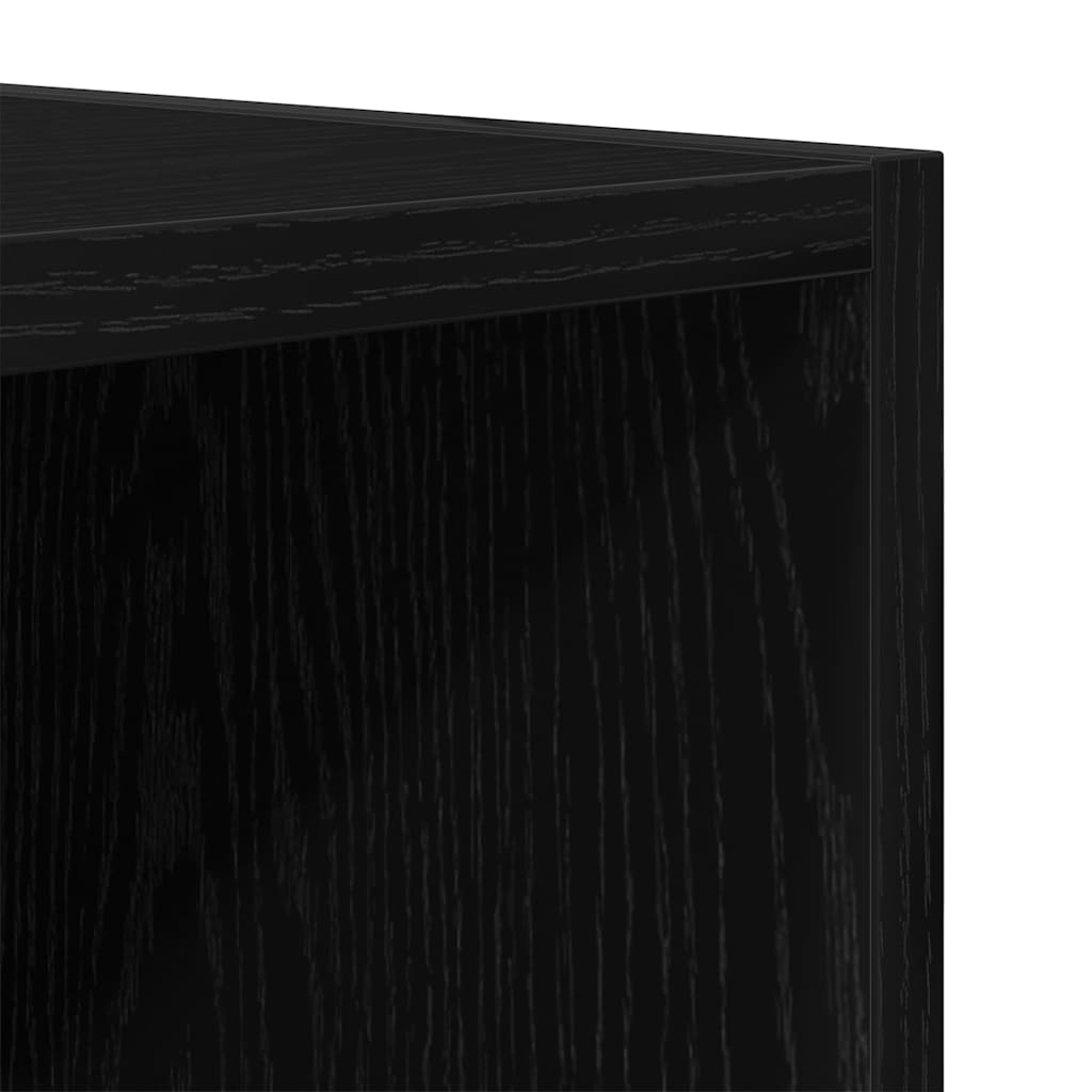 TV-Schränk 103,5 x 30 x 50 cm Schwarz Eichen-Optik