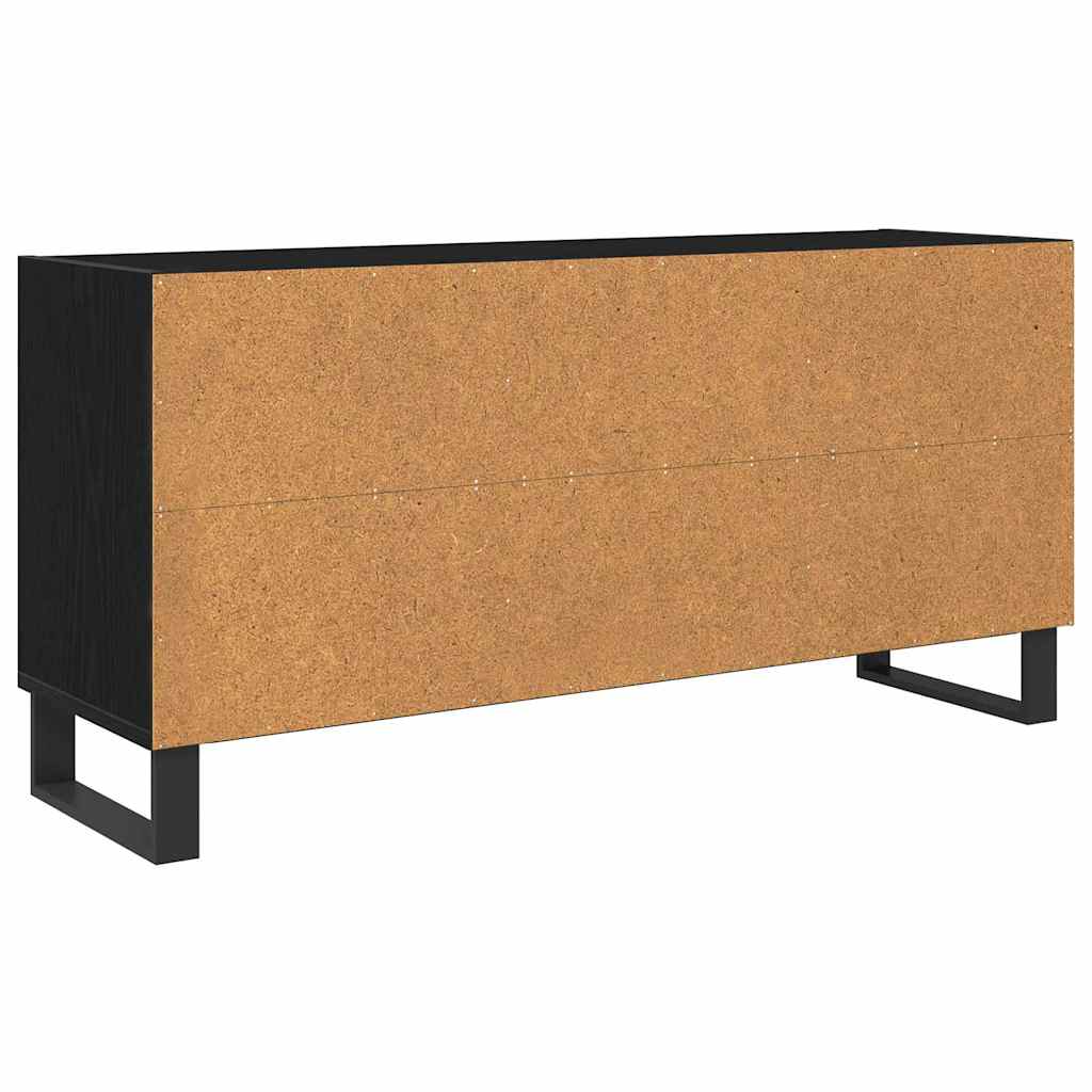 TV-Schränk 103,5 x 30 x 50 cm Schwarz Eichen-Optik