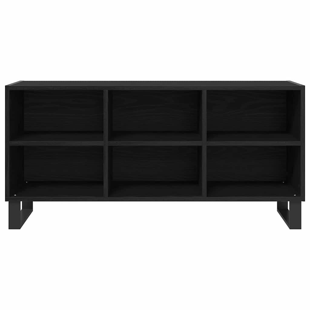 TV-Schränk 103,5 x 30 x 50 cm Schwarz Eichen-Optik