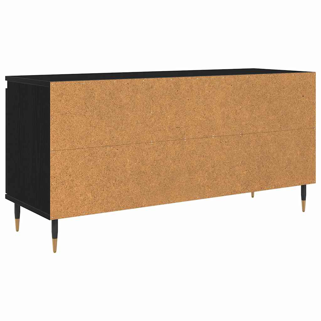 TV-Schränk 104 x 35 x 50 cm Schwarz Eichen-Optik Holzwerkstoff