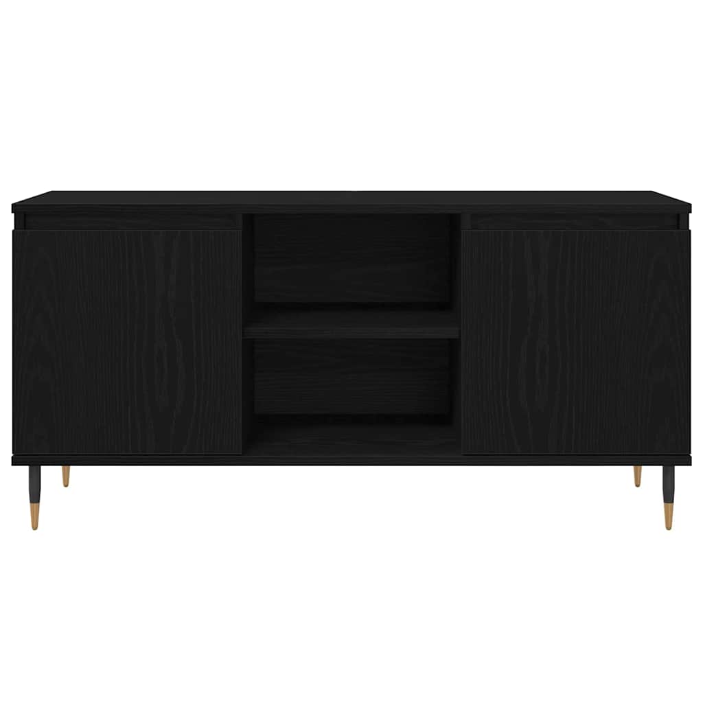 TV-Schränk 104 x 35 x 50 cm Schwarz Eichen-Optik Holzwerkstoff