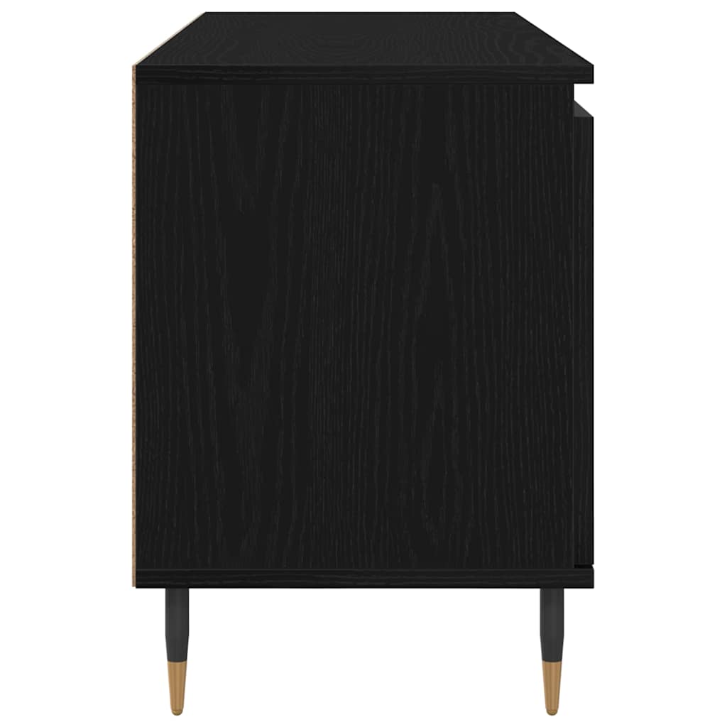 TV-Schränk 104 x 35 x 50 cm Schwarz Eichen-Optik Holzwerkstoff