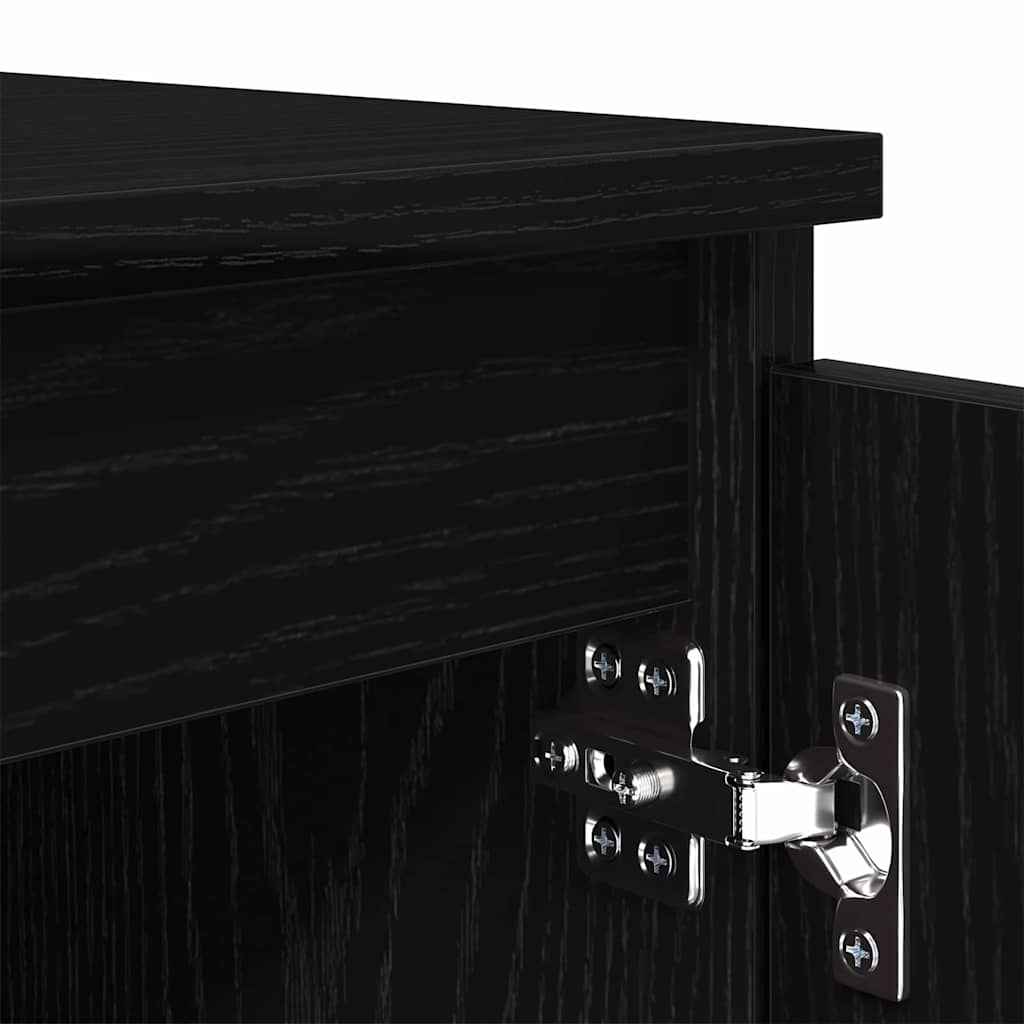 TV-Schränk 104 x 35 x 50 cm Schwarz Eichen-Optik Holzwerkstoff