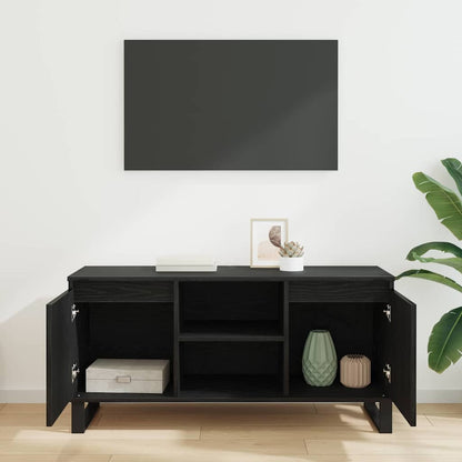 TV-Schränk 104 x 35 x 50 cm Schwarz Eichen-Optik Holzwerkstoff